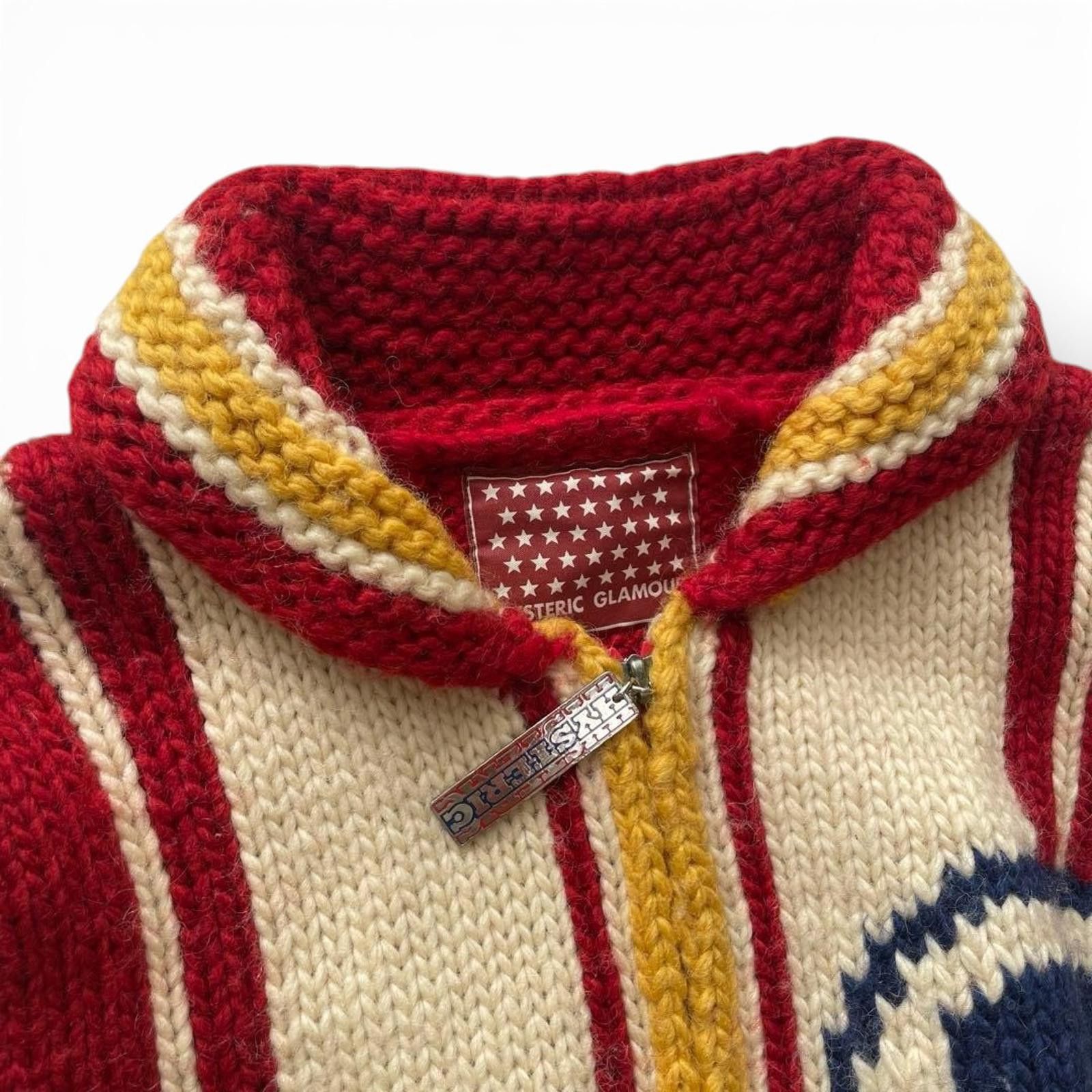 Hysteric Glamour Hysteric Glamour - Wool Knit Sweater Cardigan Bold Text Size US M / EU 48-50 / 2 - 3 Thumbnail
