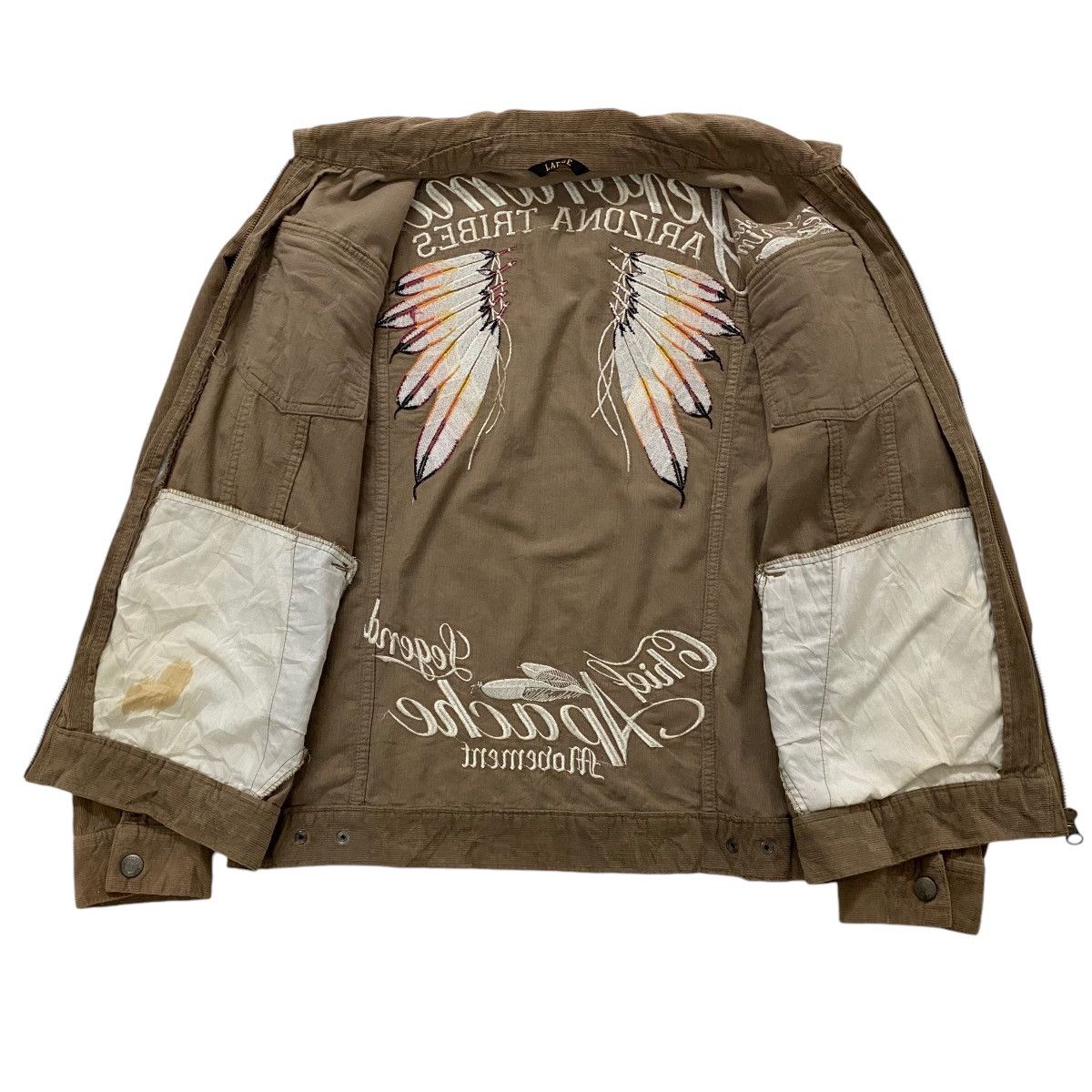 Vintage ☀️Gerinimo Arizona Tribes Native corduroy zipper jacket Size US S / EU 44-46 / 1 - 11 Thumbnail