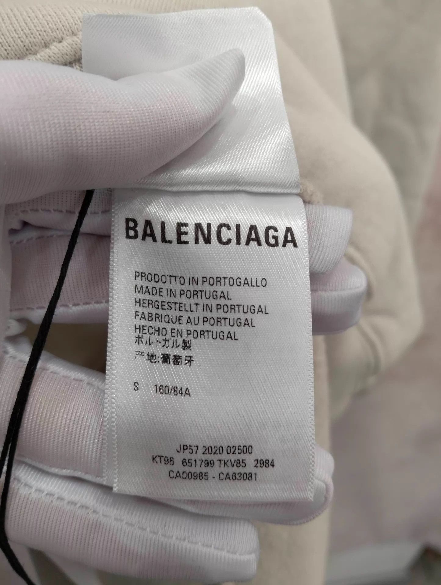 Balenciaga Balenciaga Blurred Logo Slogan Hoodie Men's Beige Size US S / EU 44-46 / 1 - 5 Thumbnail