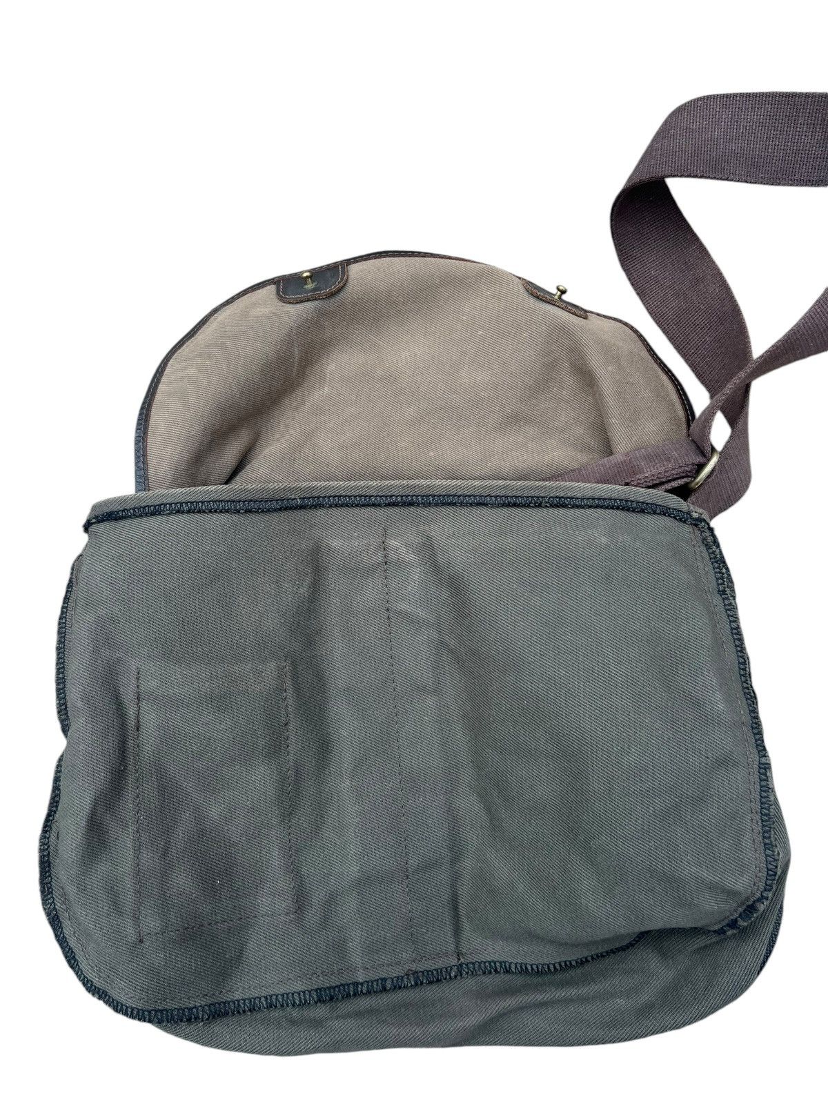 Vintage Vintage Quality Gunslips Sun Fade Waxed Canvas Messenger Bag Size ONE SIZE - 23 Thumbnail