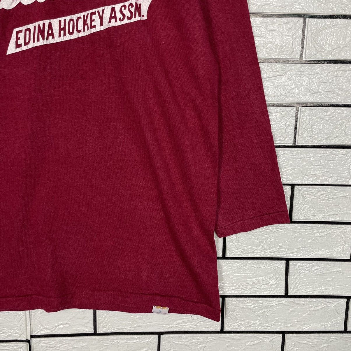 Russell Athletic Vtg Russel Athletic Edina Hockey Association Sweater Size XL / US 12-14 / IT 48-50 - 4 Thumbnail