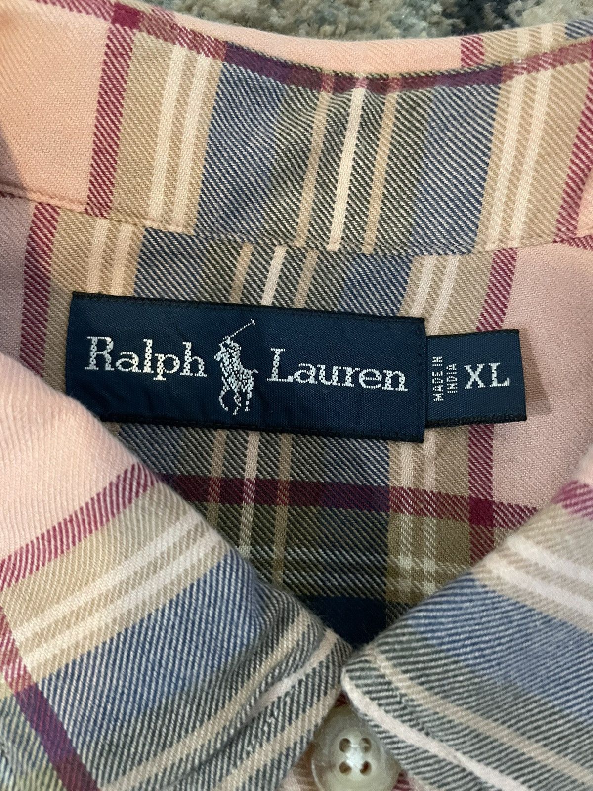 Polo Ralph Lauren × Vintage Patch Pocket Flannel Sport Shirt Size US XL / EU 56 / 4 - 4 Thumbnail