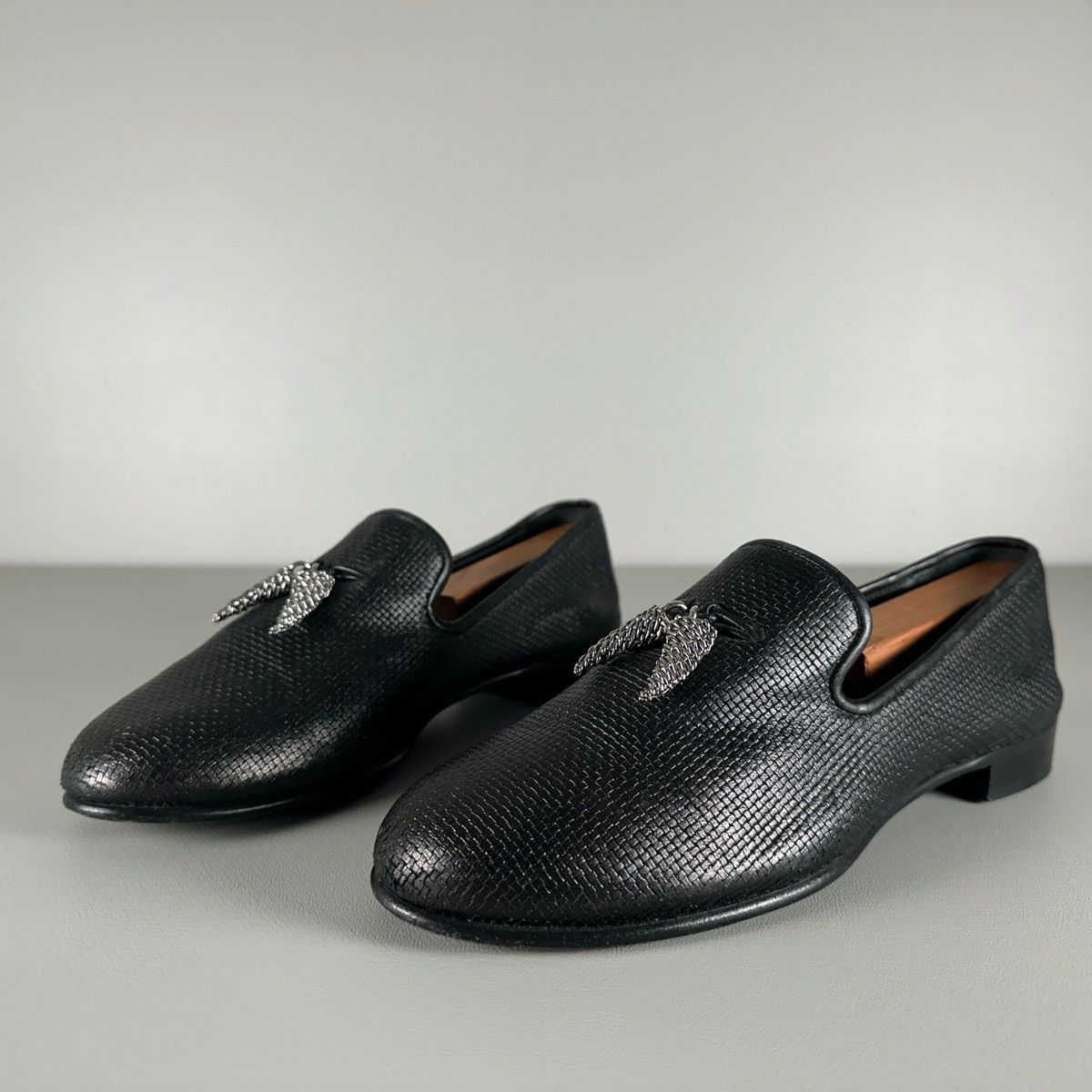Giuseppe Zanotti Giuseppe Zanotti Italian Patent Black Leather Flat Loafers Size US 9.5 / IT 39.5 - 2 Thumbnail
