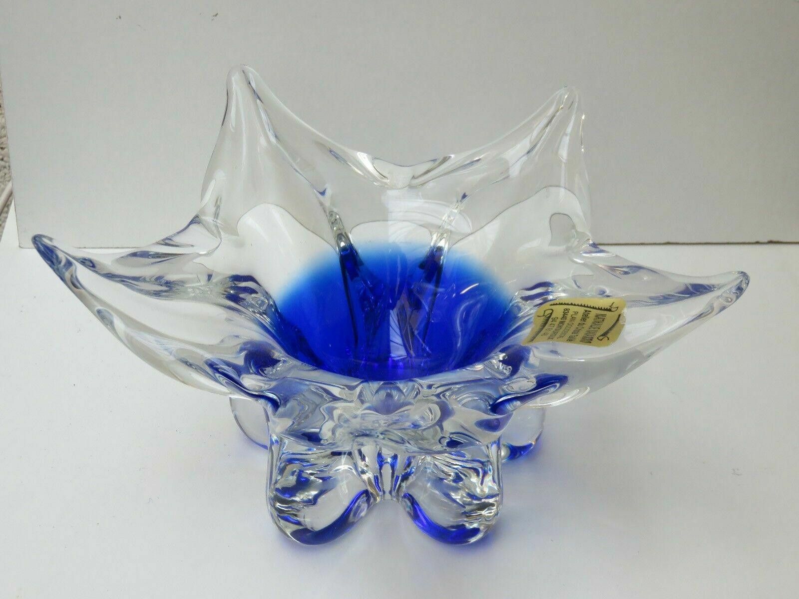 Natalino Nathalie Navarro Design Blue Clear Crystal Display Bowl Size ONE SIZE - 2 Thumbnail
