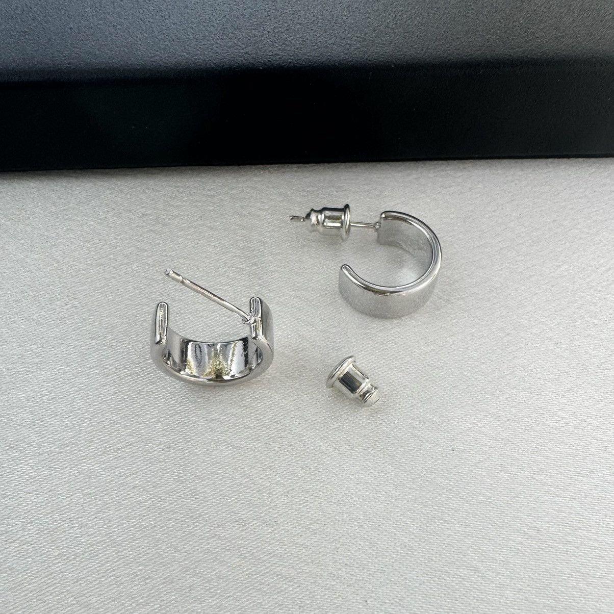 Designer Classic Polished C Shape Stud Earrings for Women Size ONE SIZE - 5 Thumbnail