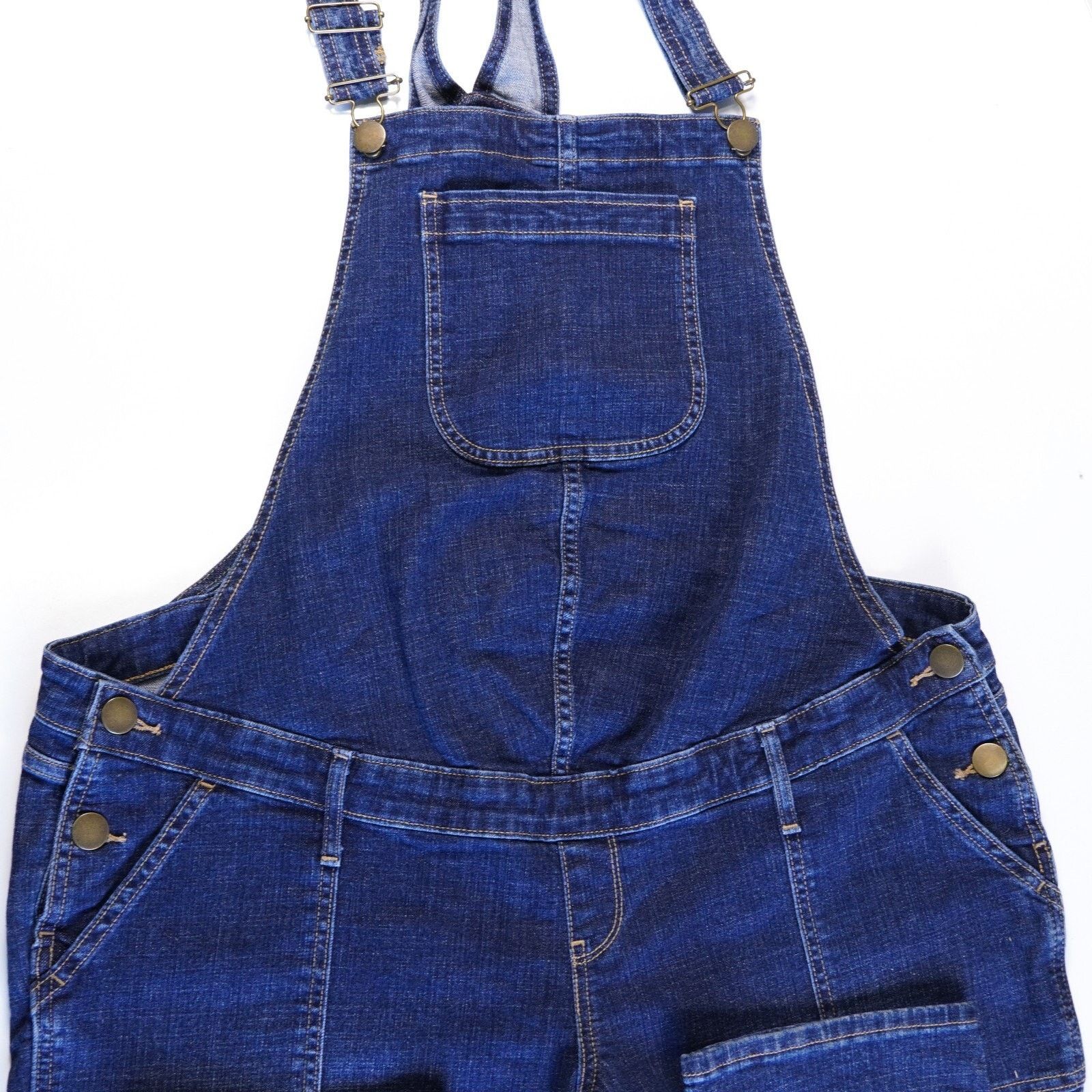 Other A:glow Maternity Denim Overall Jeans Straight Wide Pants XL Size 42" / US 20 - 8 Thumbnail