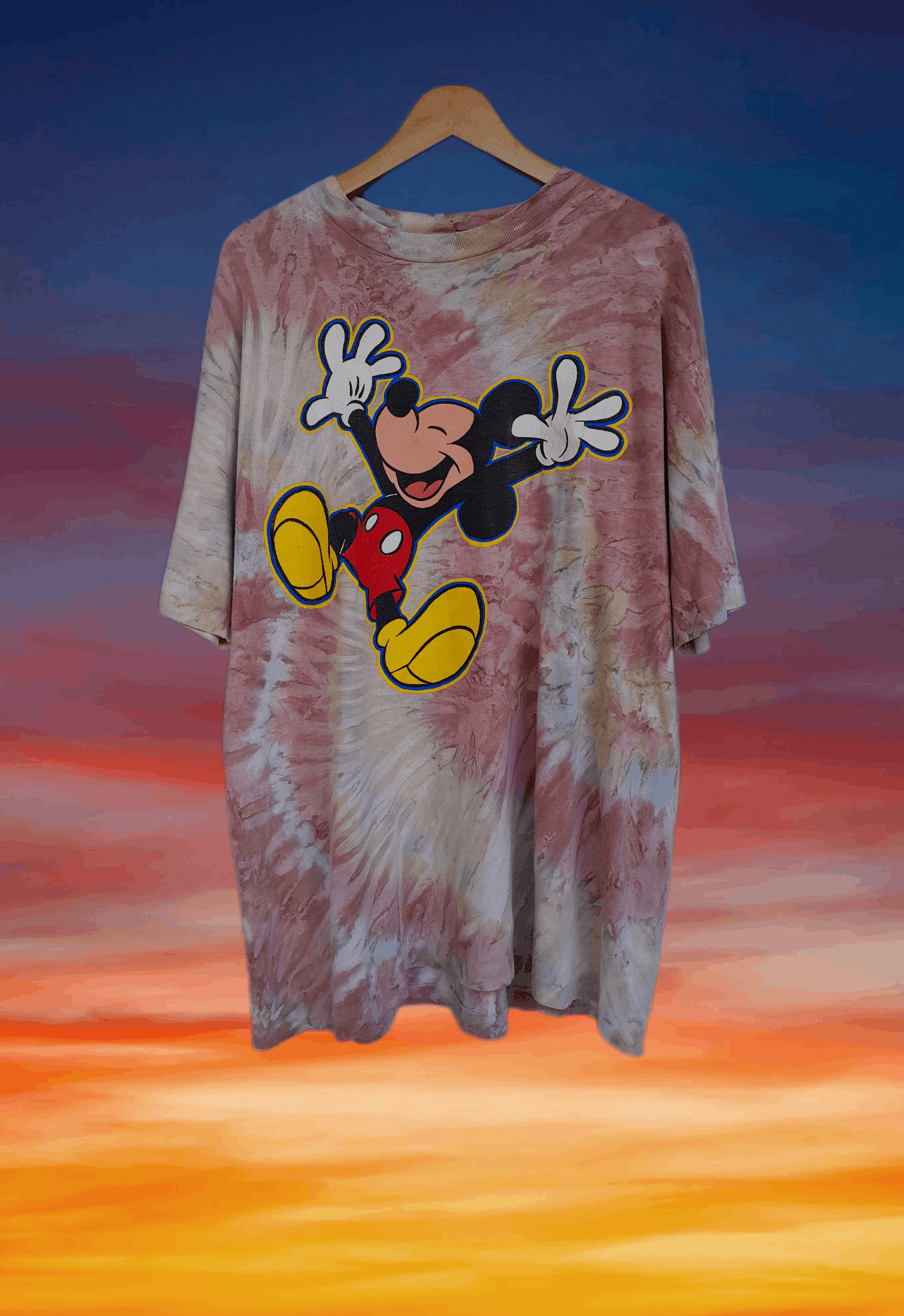 Mickey Unlimited Vintage 90s Mickey Mouse unlimited tie dye t-shirt Size US XL / EU 56 / 4 - 1 Thumbnail