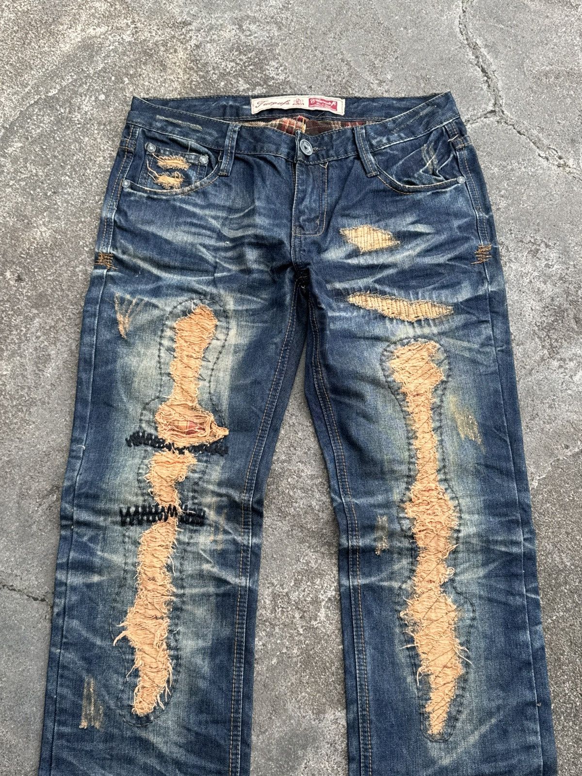 PPFM Japanese TuoGu Denim Distressed Styled Size US 29 - 3 Thumbnail
