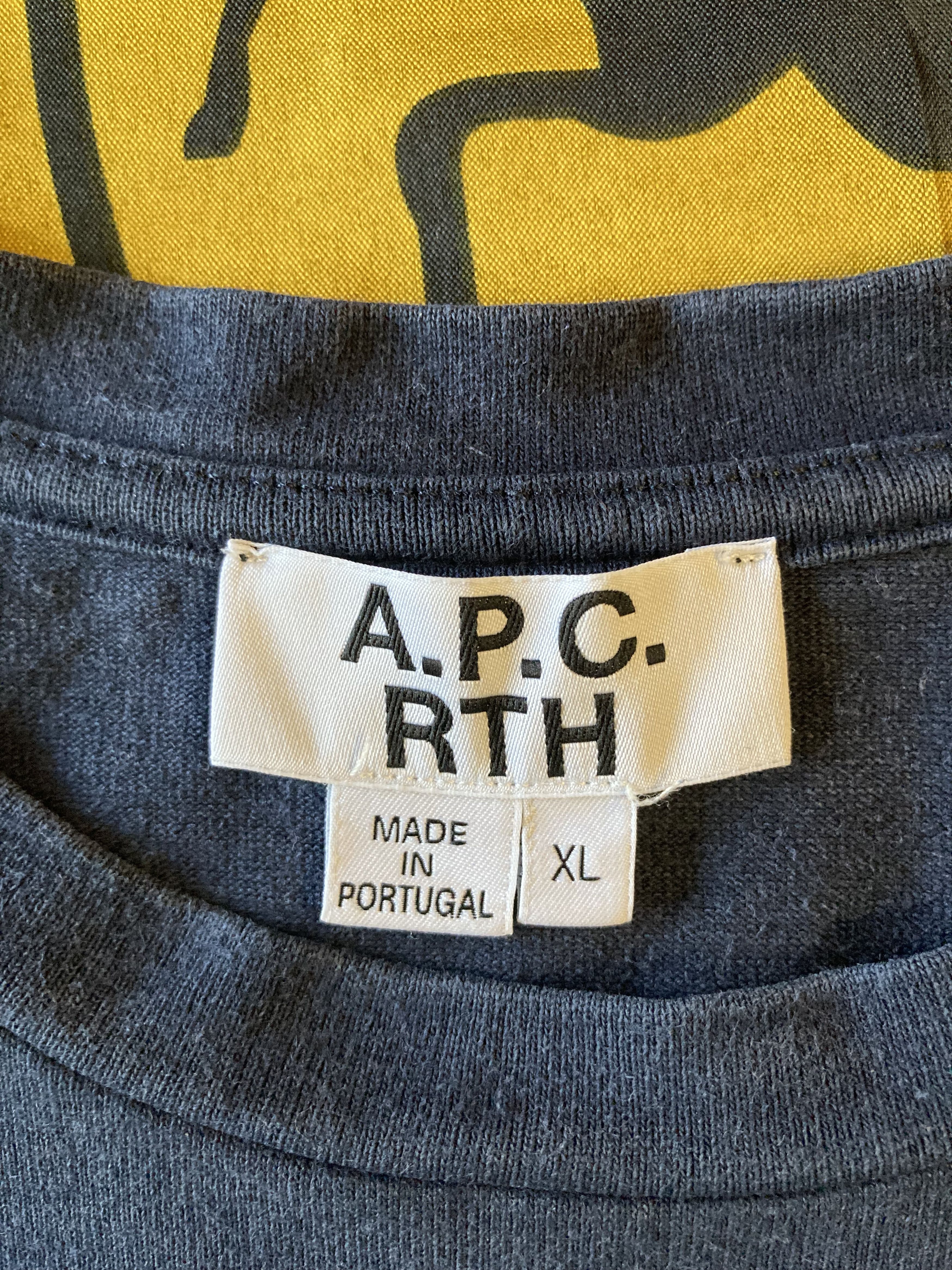 A.P.C. A.P.C. x RTH Peace Logo Sign Blue T Shirt Size US L / EU 52-54 / 3 - 4 Thumbnail