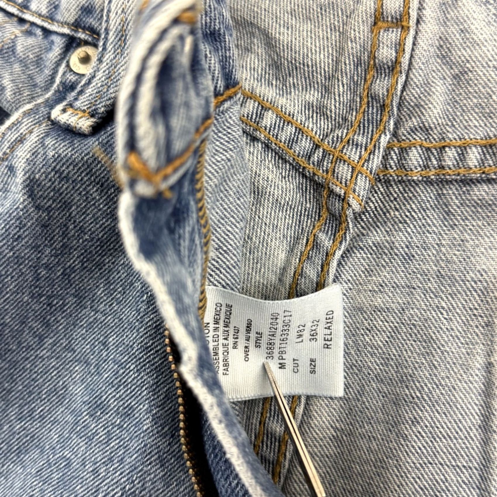 Polo Ralph Lauren VINTAGE Polo Ralph Lauren Jeans Mens 36x25 Blue Baggy Loose Denim Y2K Preppy USA Shirt Size US M / EU 48-50 / 2 - 5 Thumbnail