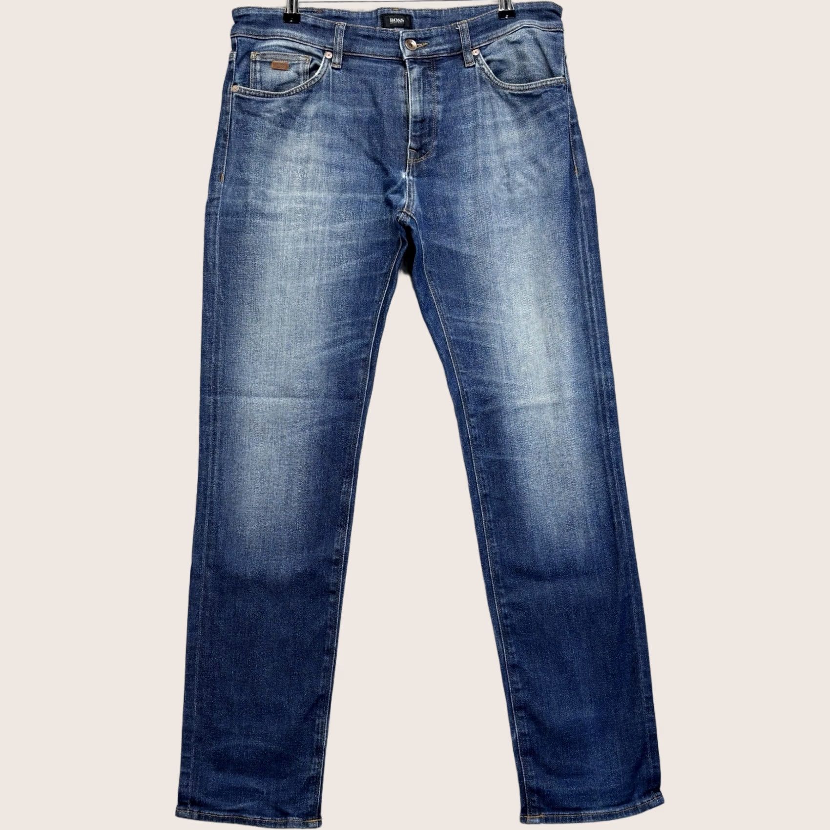 Hugo Boss HUGO BOSS Maine3 Stretch Jeans Blue W33 L32 Men’s Zip Fly 5-Pocket Denim Regular Vintage: No Size US 33 - 1 Thumbnail