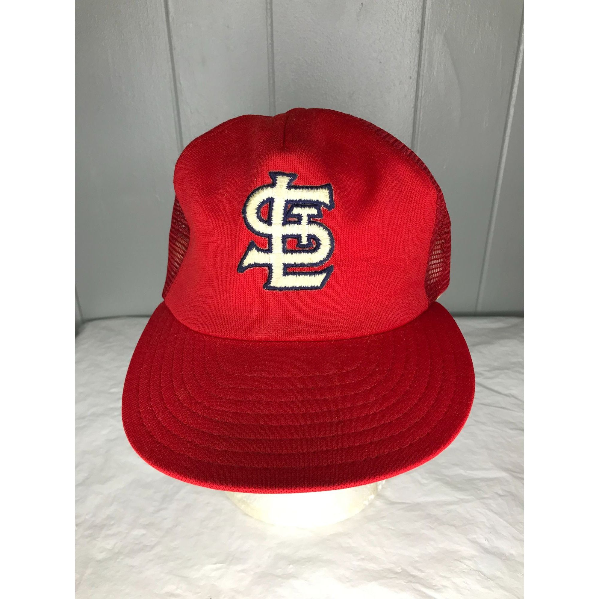 MLB × Vintage Vintage 80's St. Louis Cardinals Trucker Mesh Snapback hat c Size ONE SIZE - 1 Thumbnail