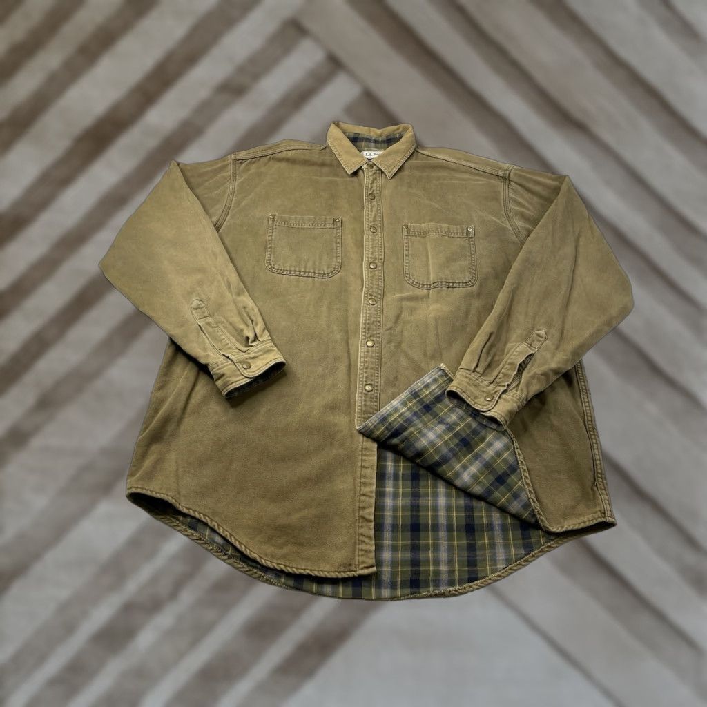 Vintage Vintage L.L. Bean XL Men's Flannel Overcoat Tall Brown Jacket Lined User: Vintage L.L. Bean XL Men's Flannel Overcoat Brown Tall Jacket Lined Size US XL / EU 56 / 4 - 1 Thumbnail