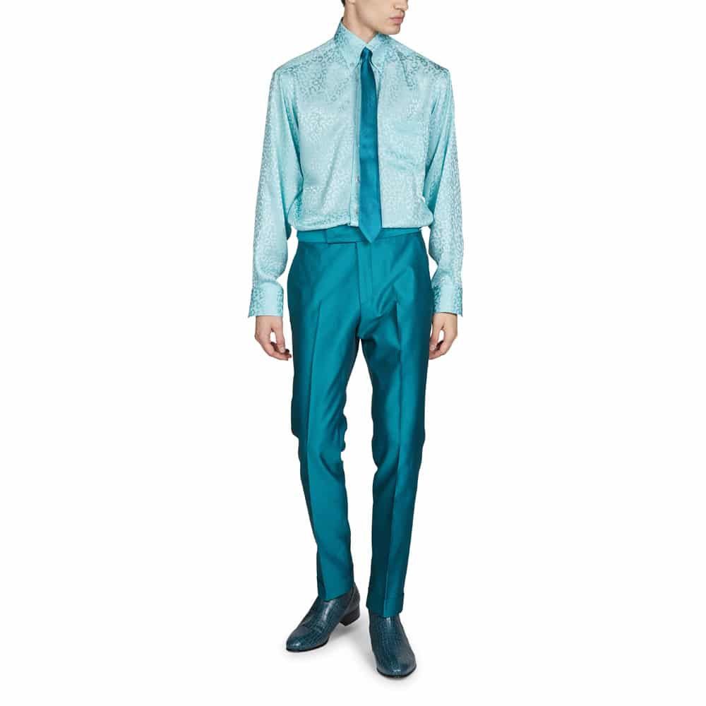 Tom Ford o1loc1c1024 HSO001 Silk Shirt in Light Blue Size US M / EU 48-50 / 2 - 1 Preview
