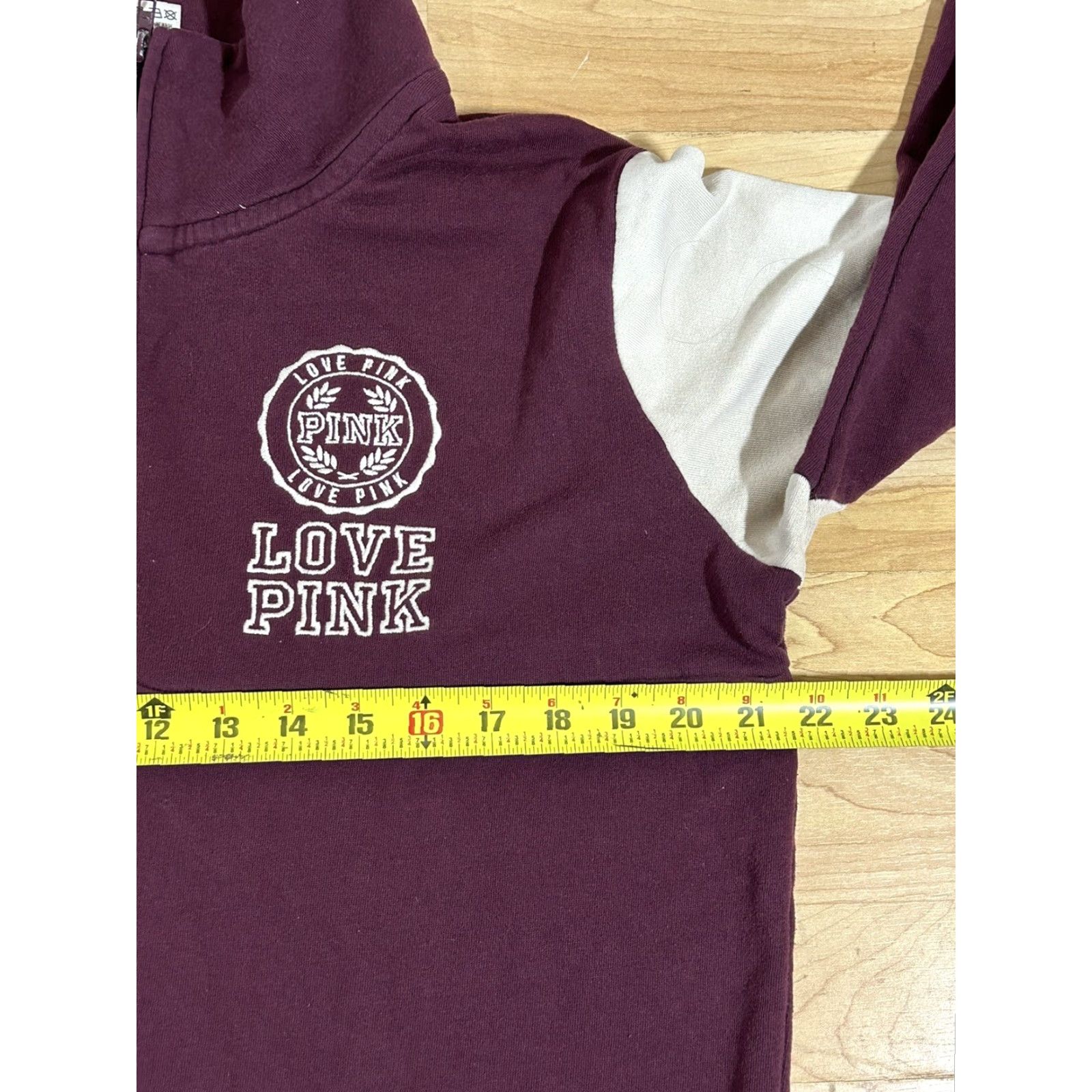 Victoria's Secret **Victoria's Secret PINK 1/4 Zip Maroon Sweatshirt** User: Victoria's Secret PINK 1/4 Zip Maroon Sweatshirt Medium Size M / US 6-8 / IT 42-44 - 3 Thumbnail