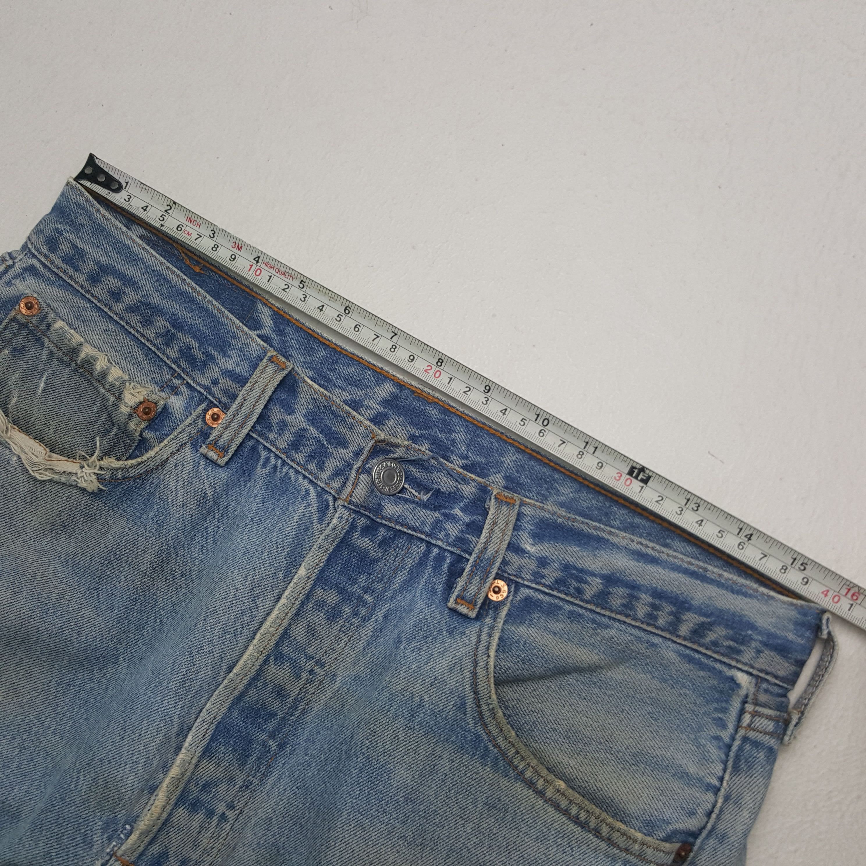 Levi's × Vintage Vintage Levi Strauss & CO Distressed Style Patchwork Jeans Size US 28 / EU 44 - 9 Thumbnail