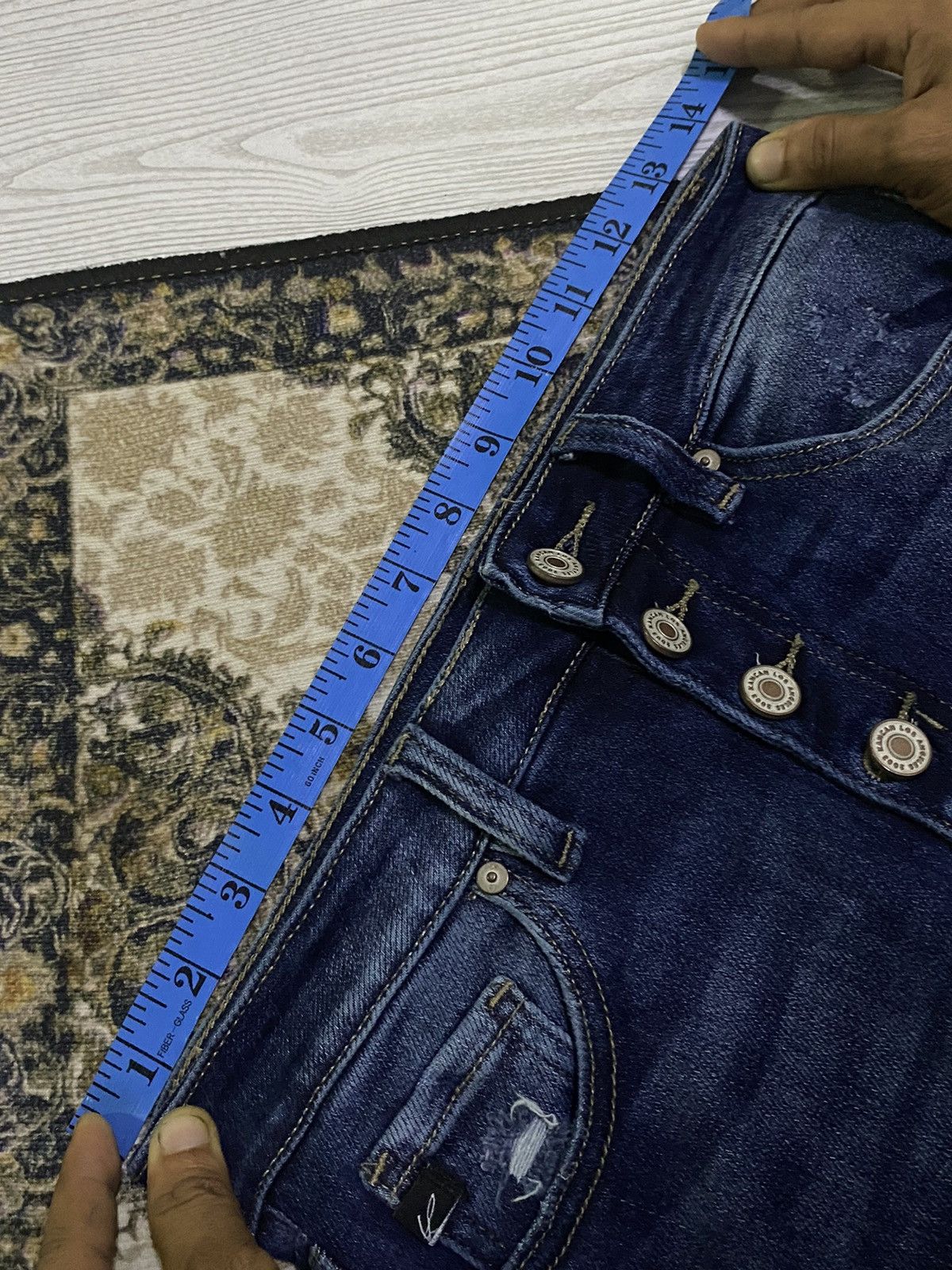 Hysteric Glamour × Japanese Brand × Tornado Mart Vintage Bell Botton Kancan Distressed Washed Stretch Jean Size US 28 / EU 44 - 19 Thumbnail