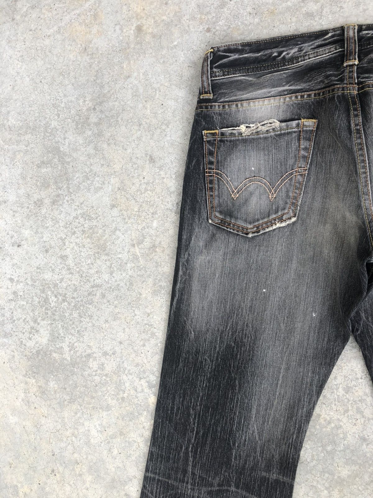 If Six Was Nine Japanese Edwin Flared Jeans Distressed Jeans Size US 30 / EU 46 - 9 Thumbnail