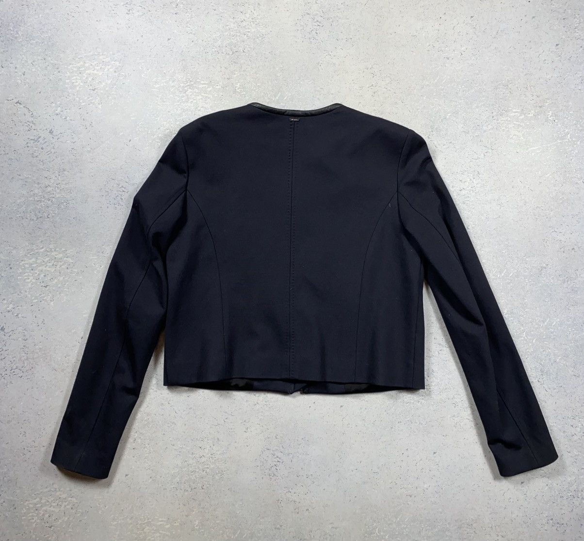 IKKS Luxury Dark blue bomber jacket from IKKS with leather trim Size S / US 4 / IT 40 - 2 Thumbnail