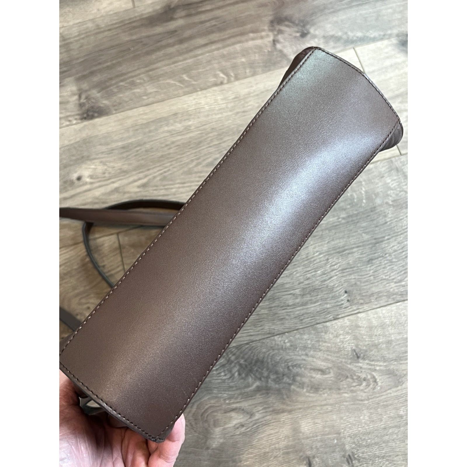 Calvin Klein CALVIN KLEIN VINTAGE Shoulder Tote Bag Faux Leather Brown One Size Business Casual Womens Size ONE SIZE - 3 Thumbnail