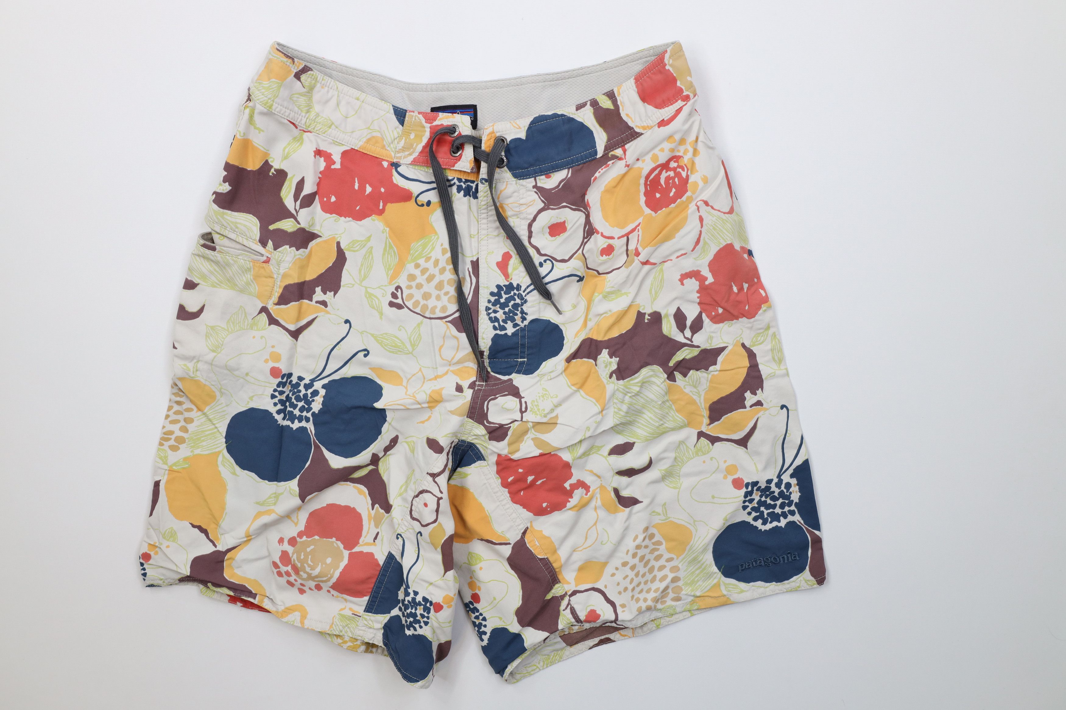Patagonia Patagonia Spell Out Rainbow Flower Board Shorts Swim Trunks Size US 33 - 1 Thumbnail