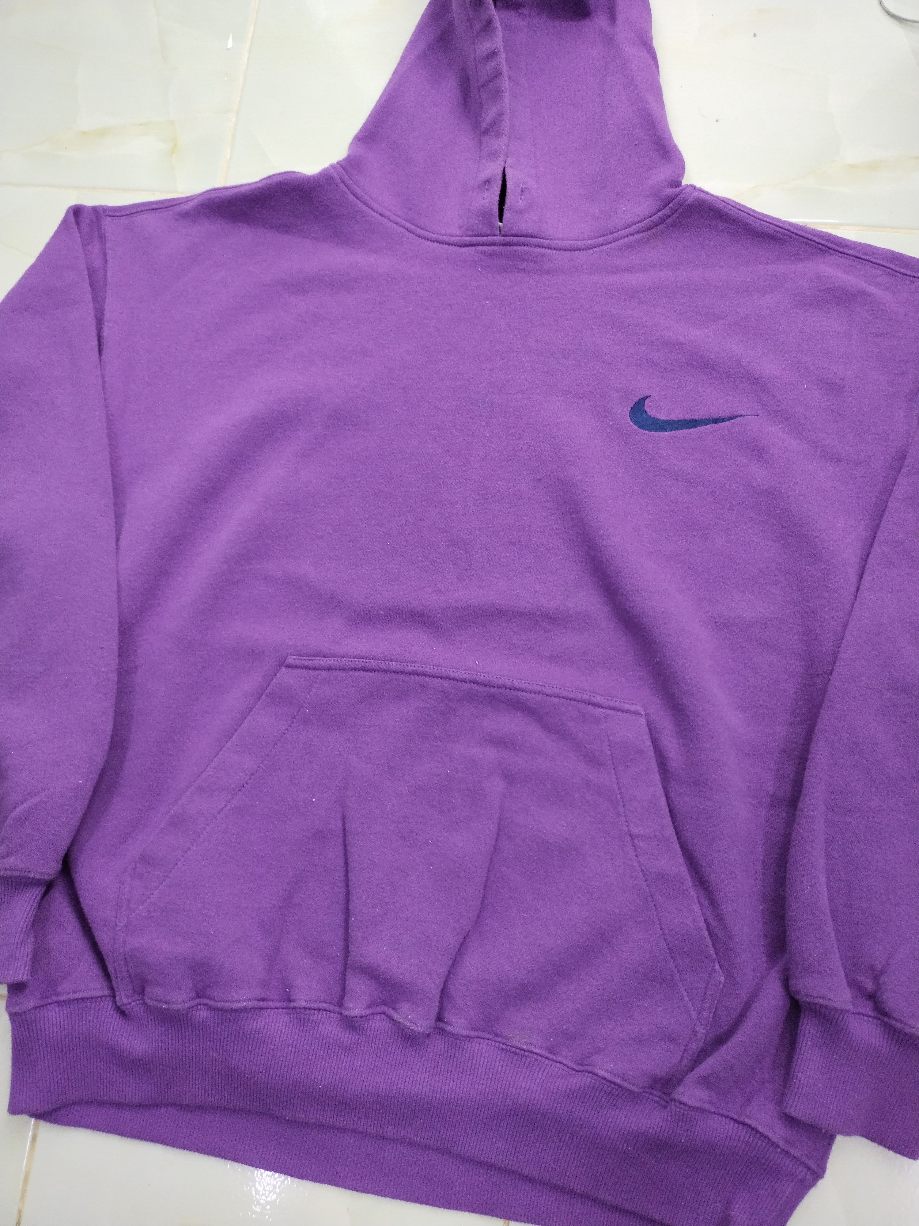 Nike × Vintage Vintage 90's Nike Big Swoosh Logo Hoodie Size US M / EU 48-50 / 2 - 3 Thumbnail