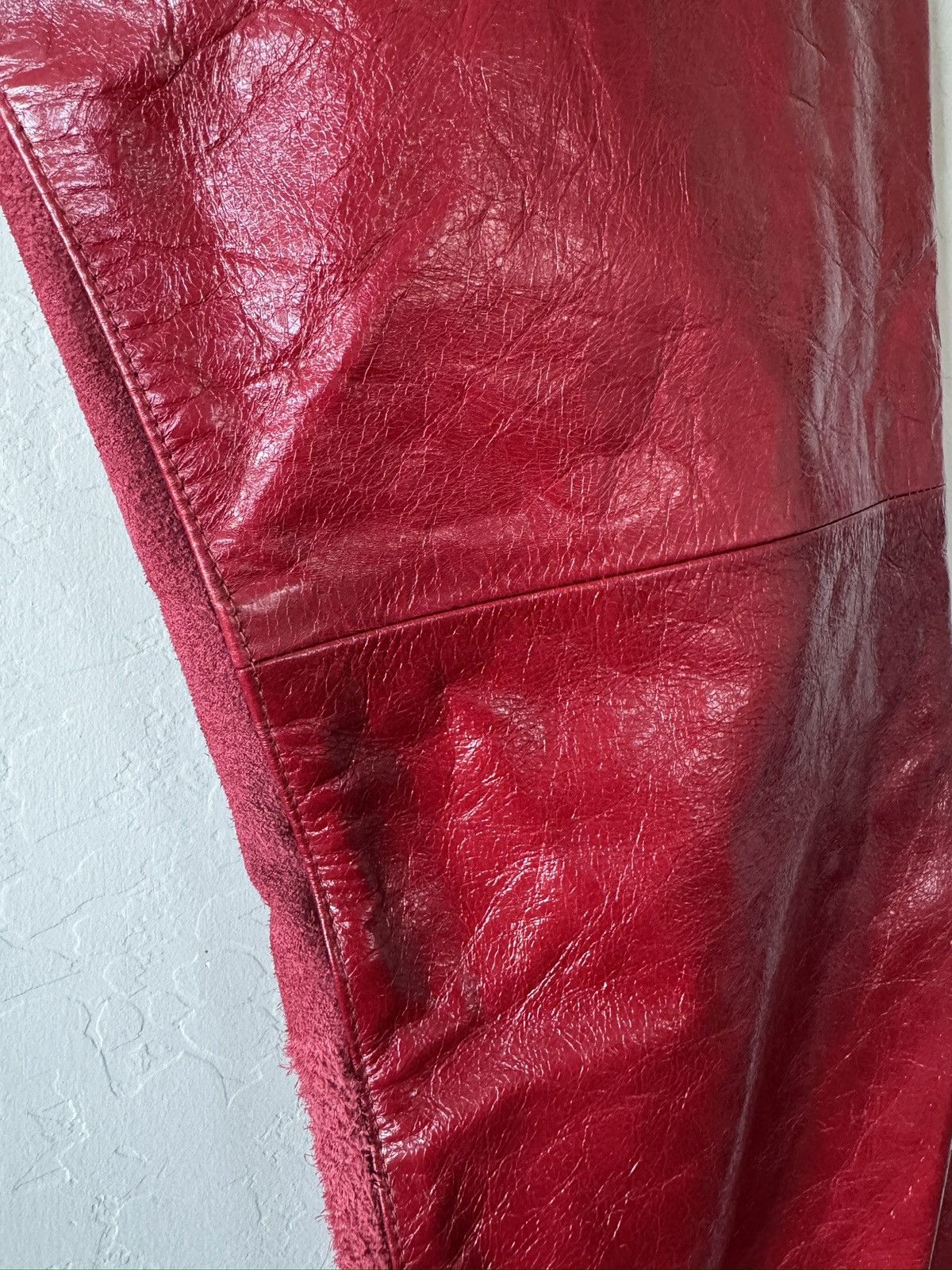 Gallery Dept. $6500 Red Leather-Suede Bronco Pants Size US 32 / EU 48 - 10 Thumbnail