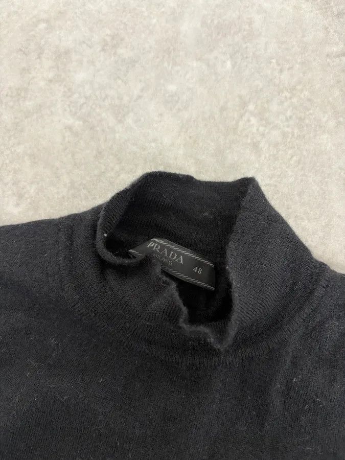 AW2021 Prada Minimalist Black Wool Sweater