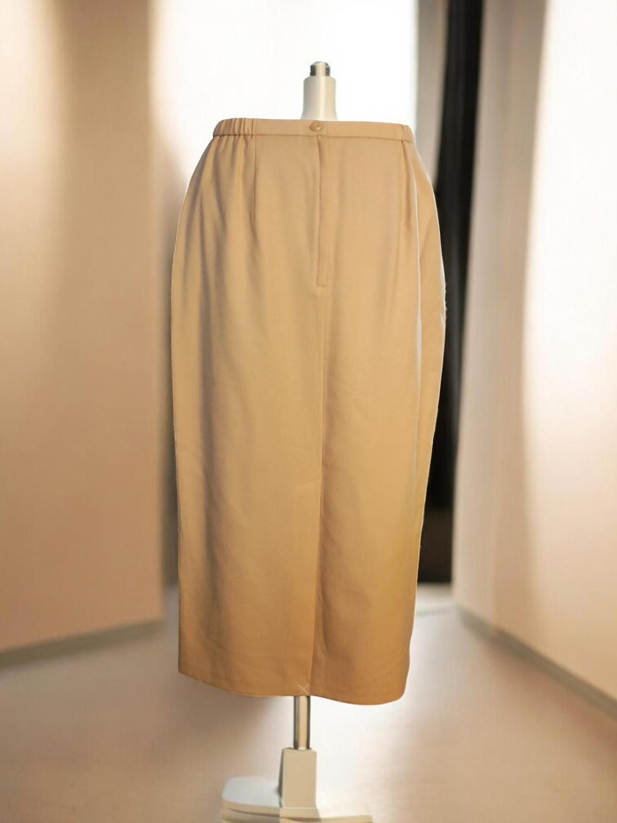 Other Sag Harbor Size 12 Petite Camel Wool Skirt Size 34" / US 12 / IT 48 - 5 Thumbnail
