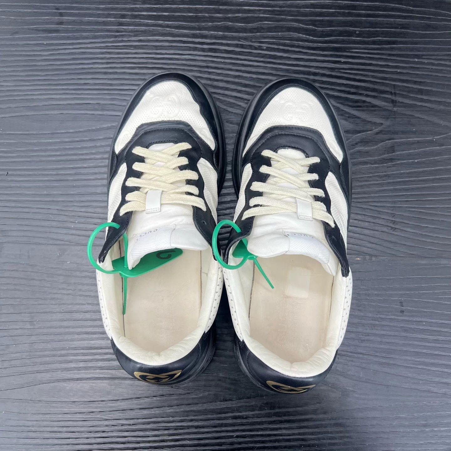 Gucci Gucci Rhyton Cookie Sneakers B&W 41.5 Like New OG Box Size US 8.5 / EU 41-42 - 4 Thumbnail
