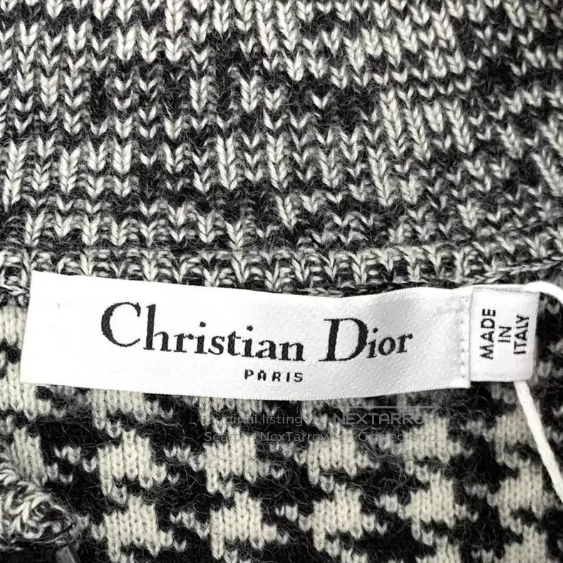 Dior Dior Black checkered cashmere stand-up collar zipper long- Size XS / US 0-2 / IT 36-38 - 6 Thumbnail