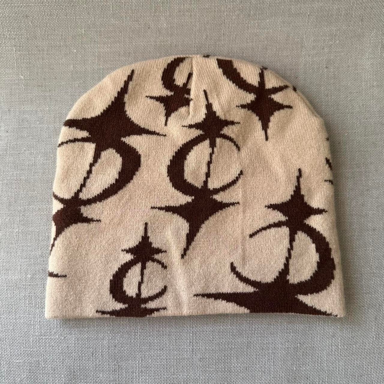 Other Cream beanie with unique brown WMNS Size ONE SIZE - 1 Thumbnail