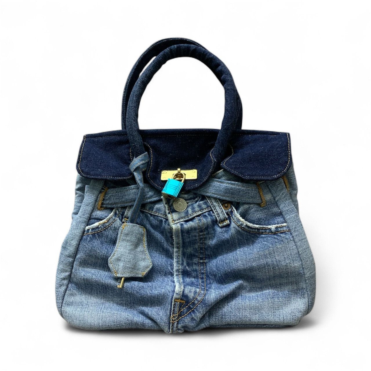 Handmade Birkin Bag Japanese Handmade Levi’s 501 Denim Small Size ONE SIZE - 1 Thumbnail