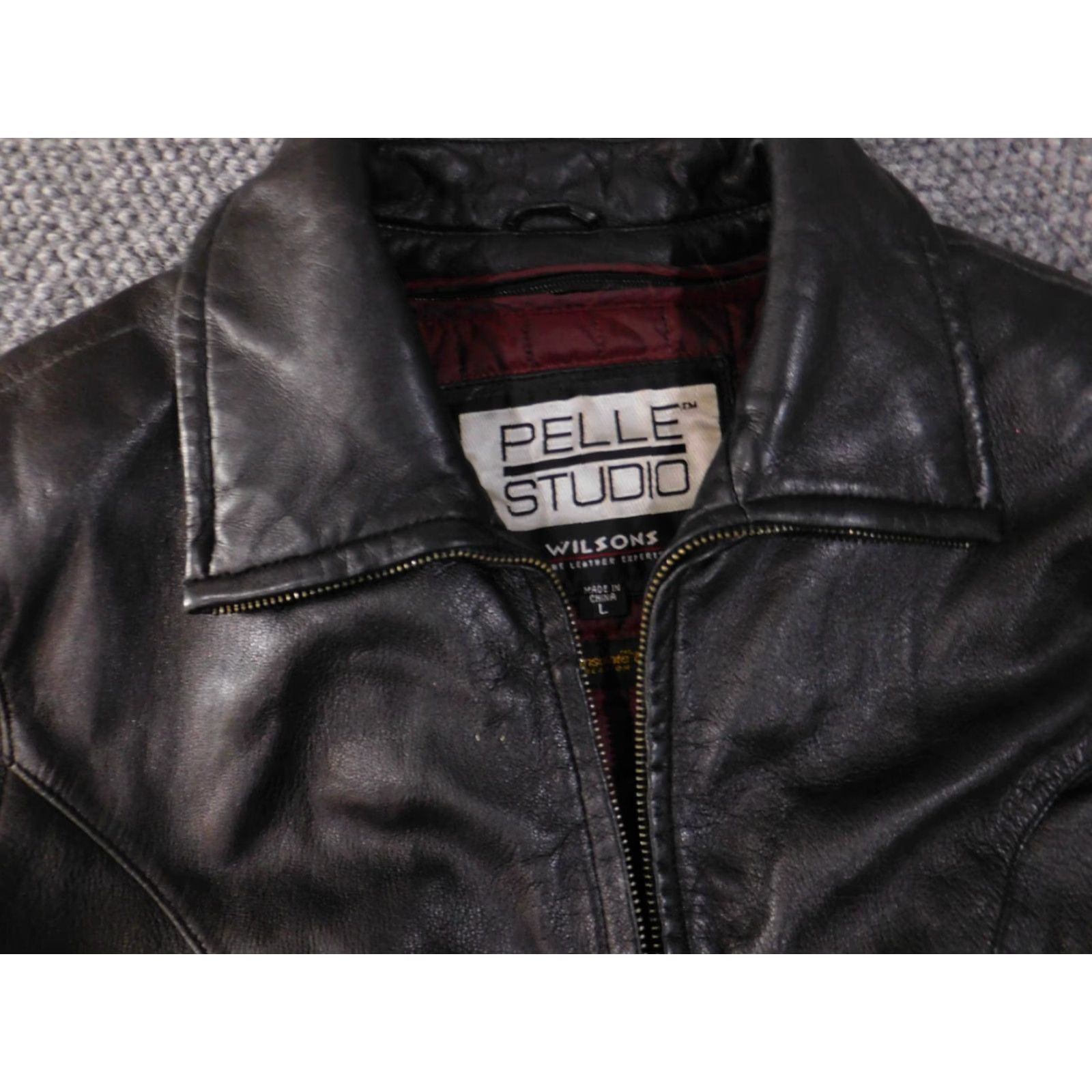 Vintage Wilsons Leather Jacket Trench Coat Casual Women Large Black Insulated Zip Long Sleeve Size L / US 10 / IT 46 - 5 Thumbnail