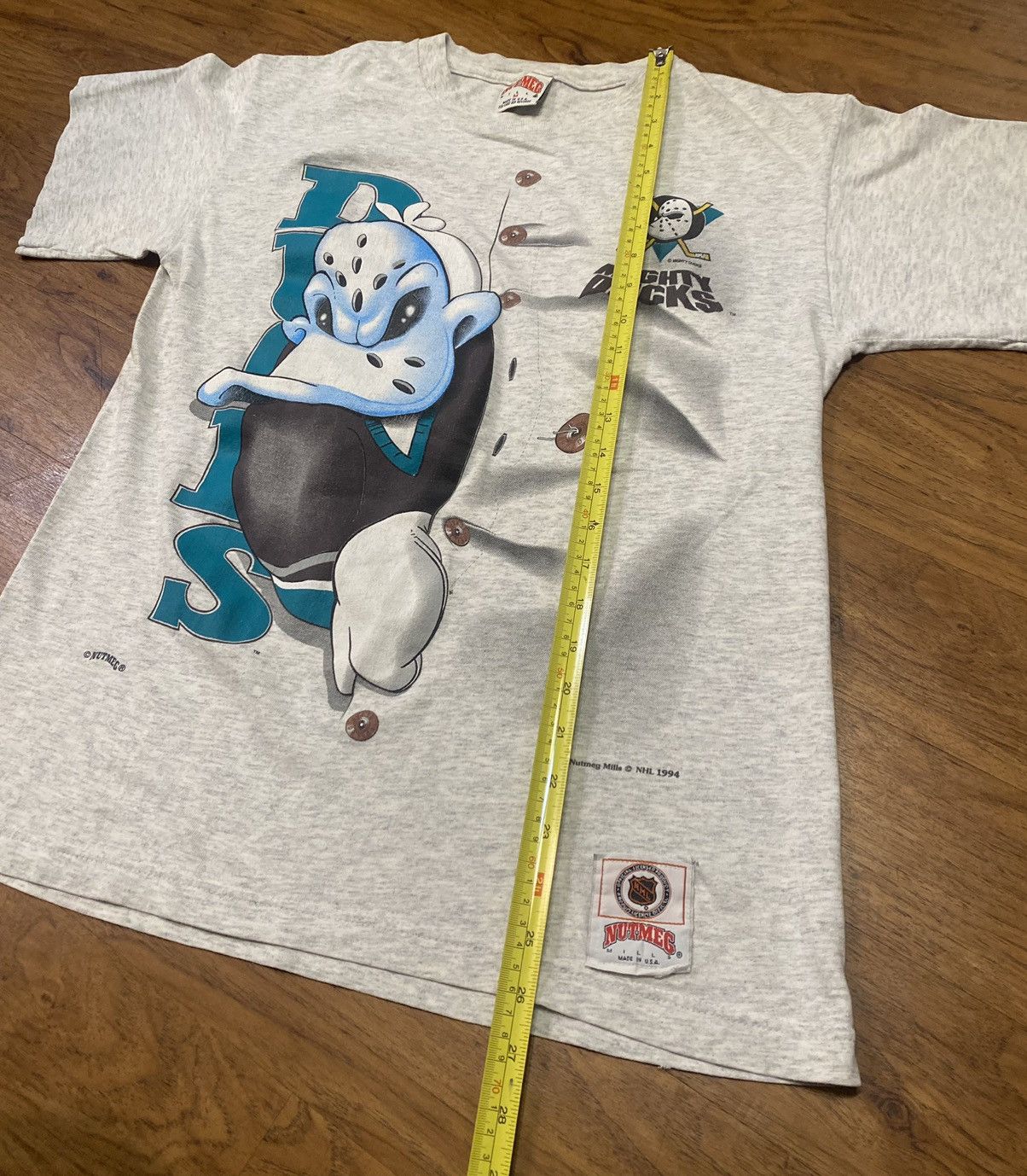 Nutmeg Vintage 1994 Anaheim Mighty Ducks Shirt NHL Nutmeg Mills Size US M / EU 48-50 / 2 - 6 Thumbnail