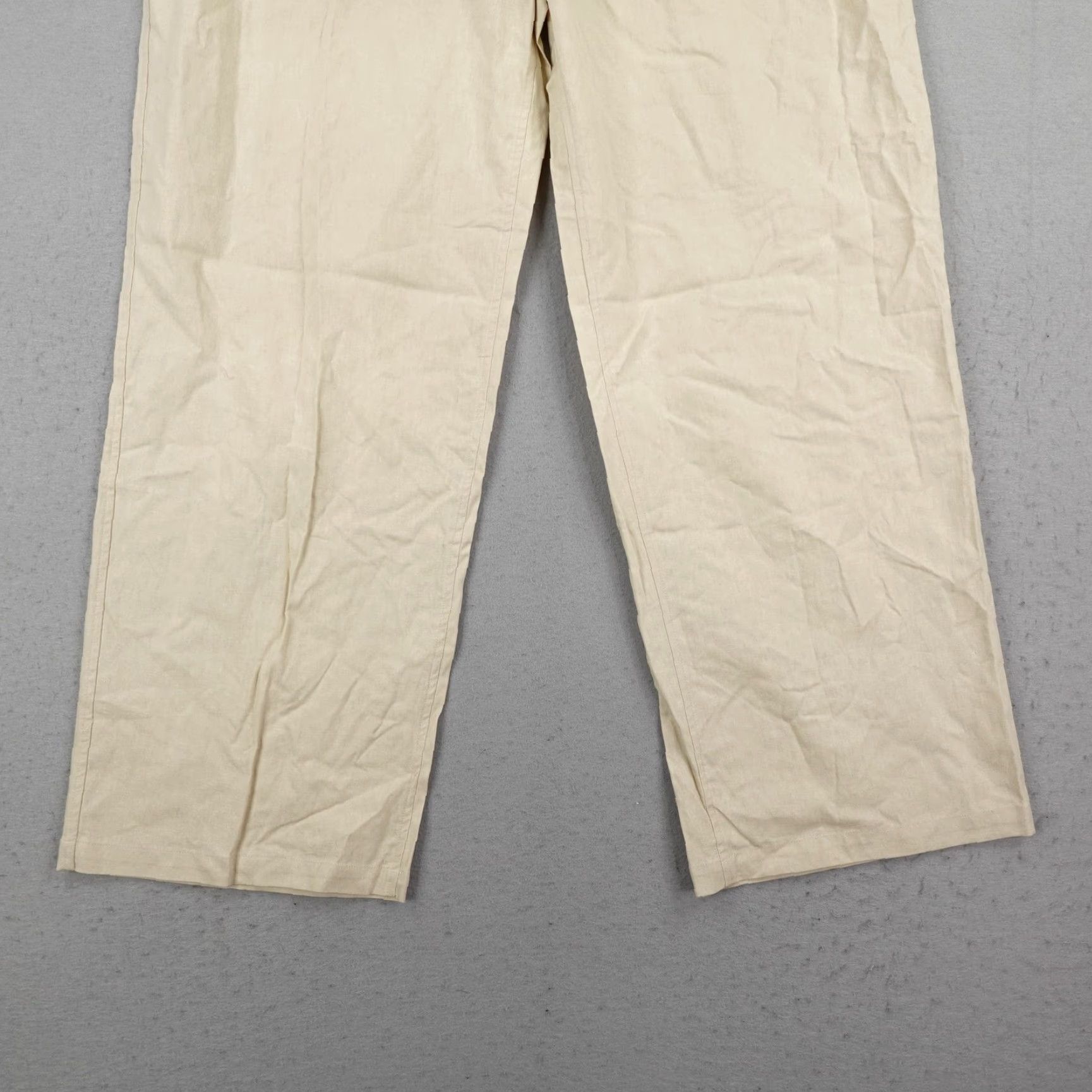 Southpole VINTAGE Southpole Pants Mens 2XL Beige Linen Baggy Relaxed Deadstock Y2K Size US 39 - 3 Thumbnail