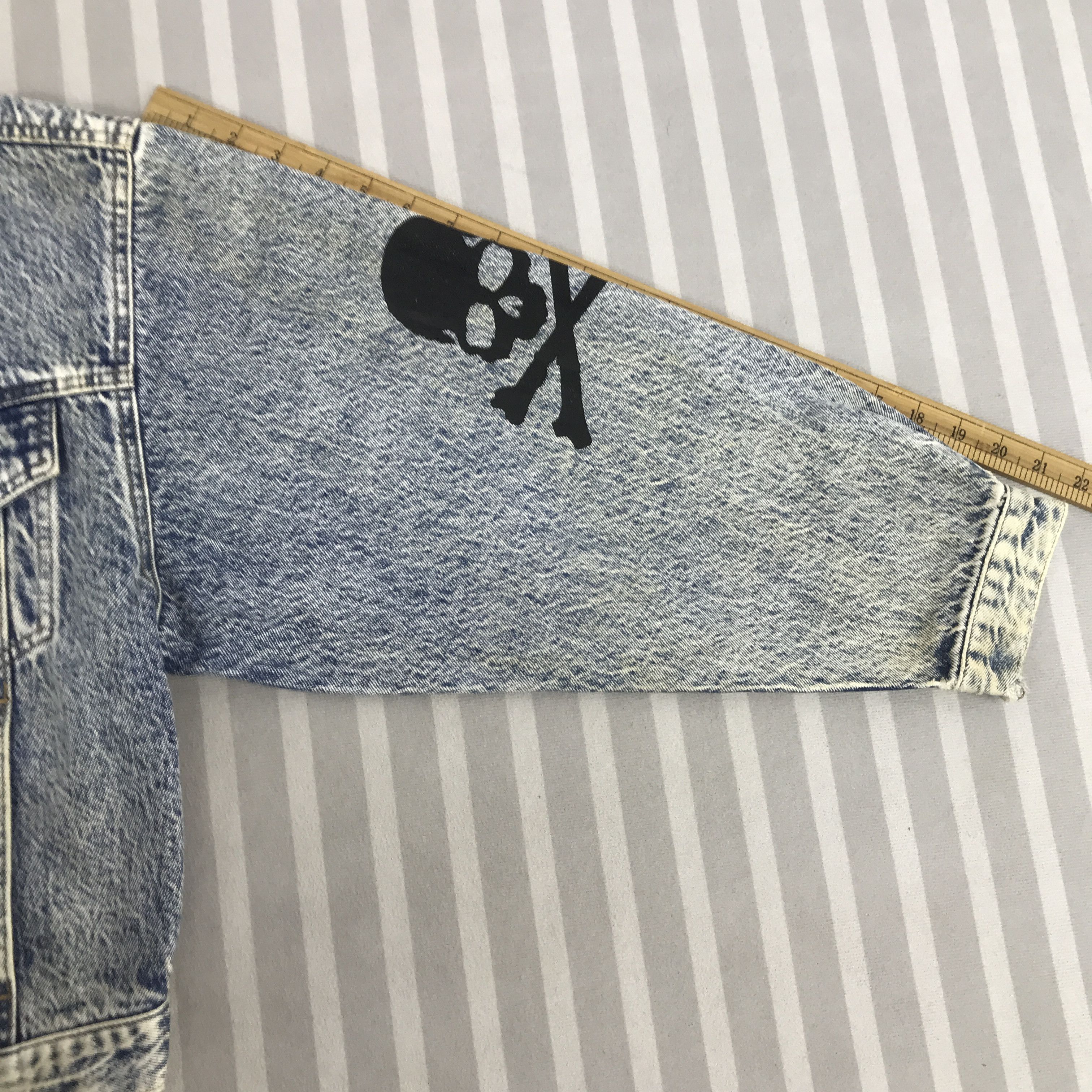 Big John × Vintage Vintage Big John Denim Skull art design Jacket Size US L / EU 52-54 / 3 - 6 Thumbnail