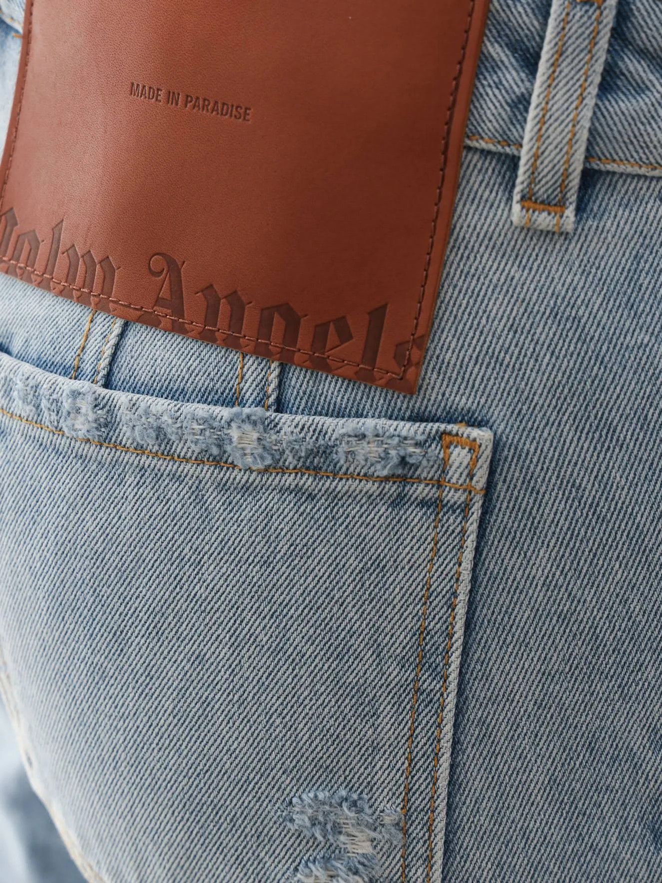 Palm Angels o1s22i1n0824 Low-rise Waist Bootcut Jeans in Light Blue Size 27" / US 4 / IT 40 - 3 Thumbnail