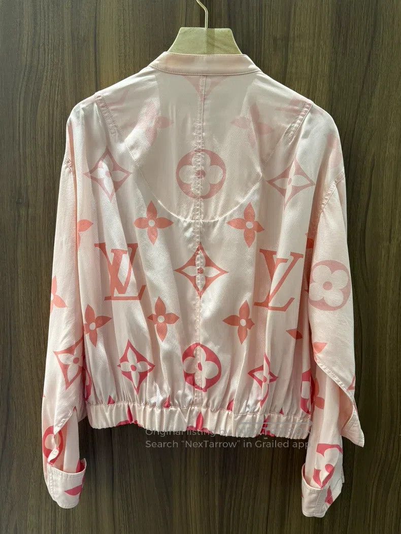 Louis Vuitton Louis Vuitton Pink Old Flower Silk Jacket Size XS / US 0-2 / IT 36-38 - 2 Thumbnail