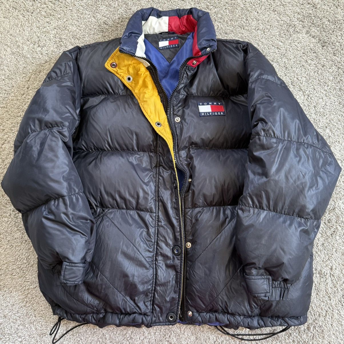 Tommy Hilfiger 🔴Tommy Hilfiger Puffer Jacket Size Large Bubble Black Navy Size US L / EU 52-54 / 3 - 1 Thumbnail