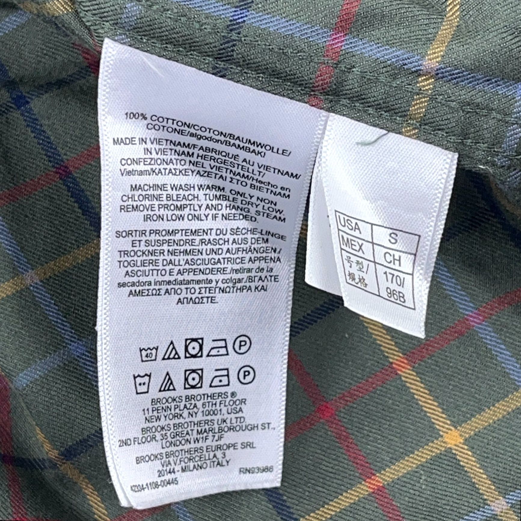 Brooks Brothers Brooks Brothers Flannel Shirt Green Plaid Button-Up Men Small Regular Fit Size US S / EU 44-46 / 1 - 3 Thumbnail