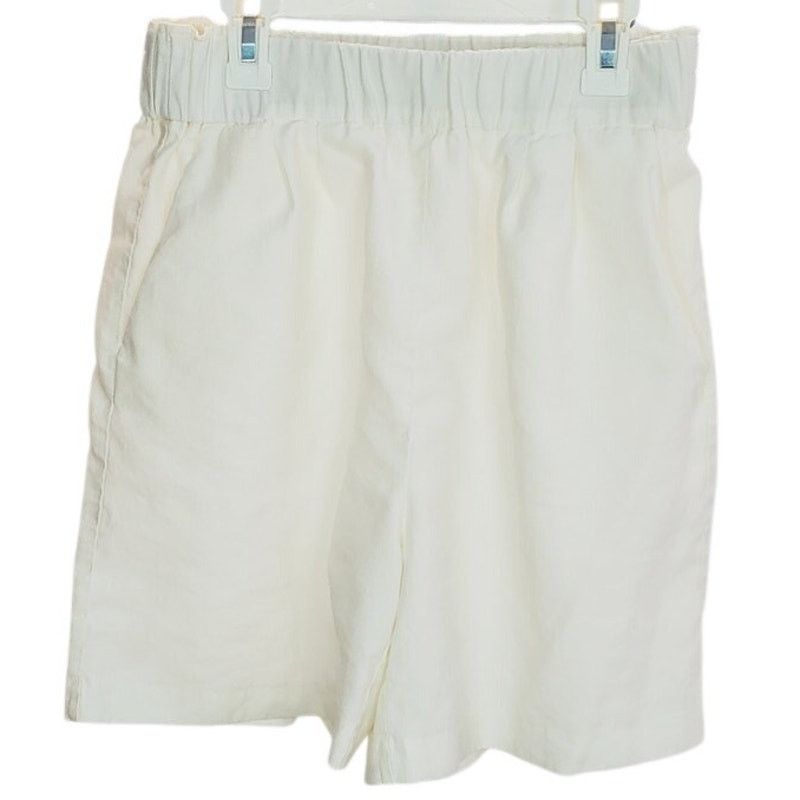 H&M H&M White Lyocell Blend PullOn Shorts Elastic Waist Summer S Size 27" / US 4 / IT 40 - 2 Thumbnail