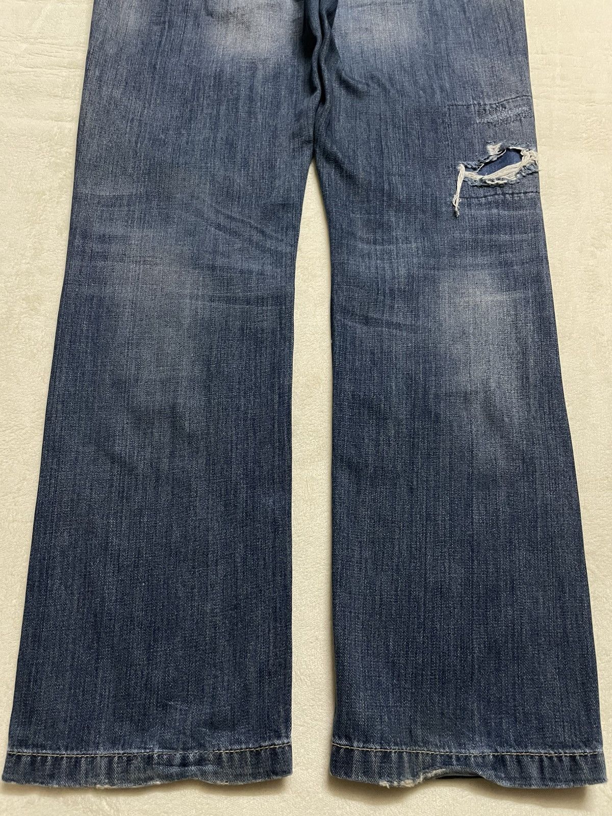 Japanese Brand Vintage Colin’s Distress Ripped Denim Jeans Size US 33 - 14 Thumbnail