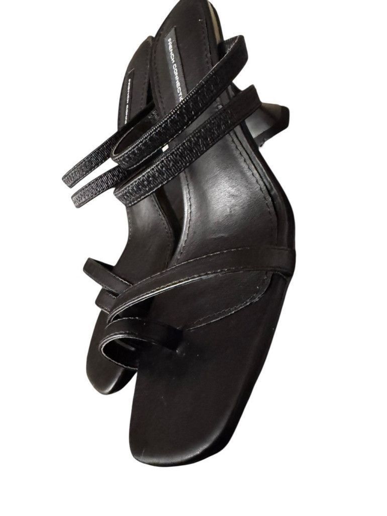 French Connection French Connection Flared Heeled Sandals-Black Size 10 Size US 10 / IT 40 - 2 Thumbnail