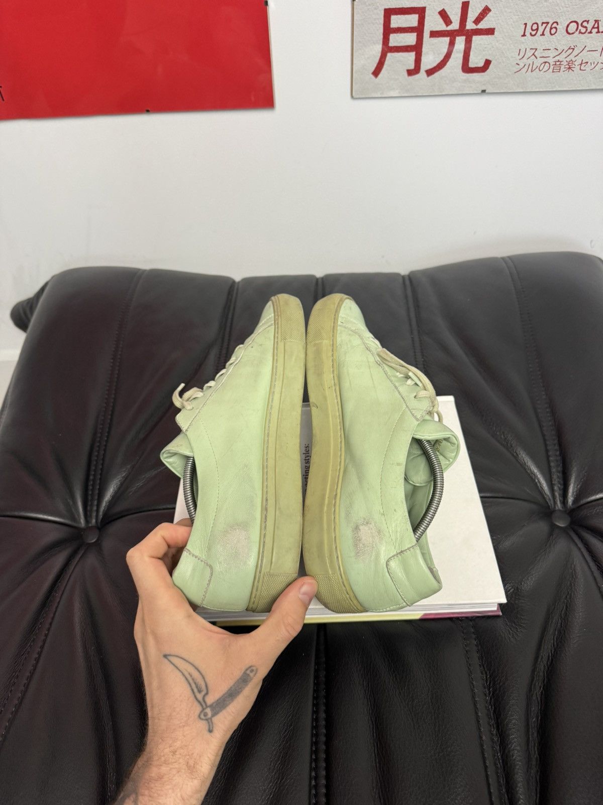 Common Projects Common Projects Achilles Low Mint Luxury Leather Sneakers Size US 9 / EU 42 - 7 Thumbnail