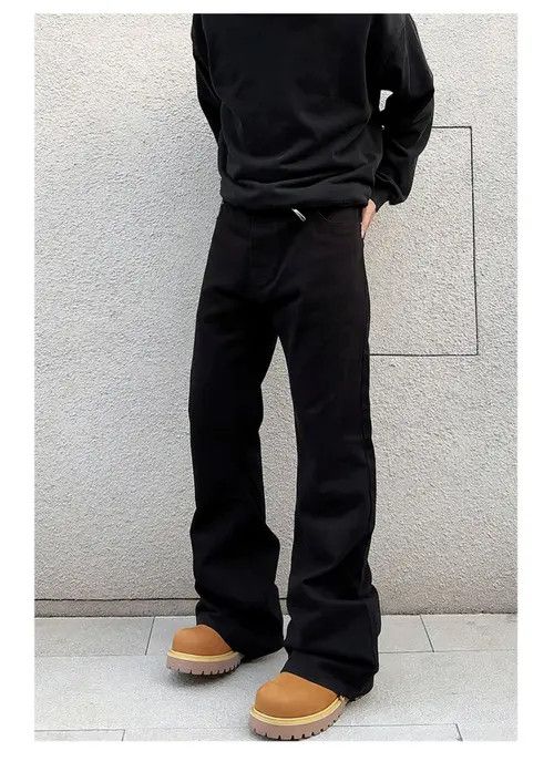 Jean Matsusaka x Rika Black Baggy Wide Leg Jeans Size US 33 - 5 Thumbnail