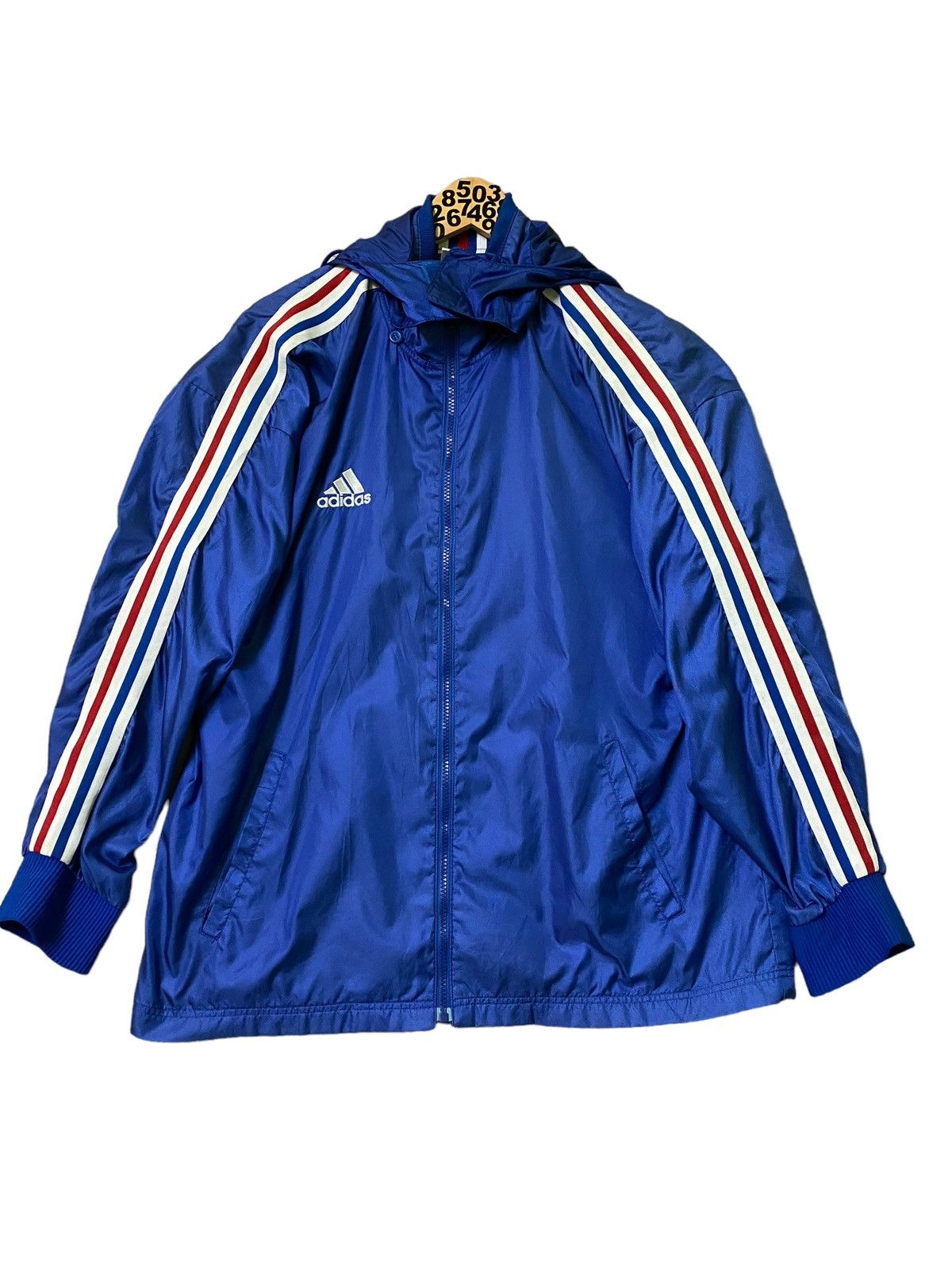 Vintage Adidas France Style Windbreaker Hoodie