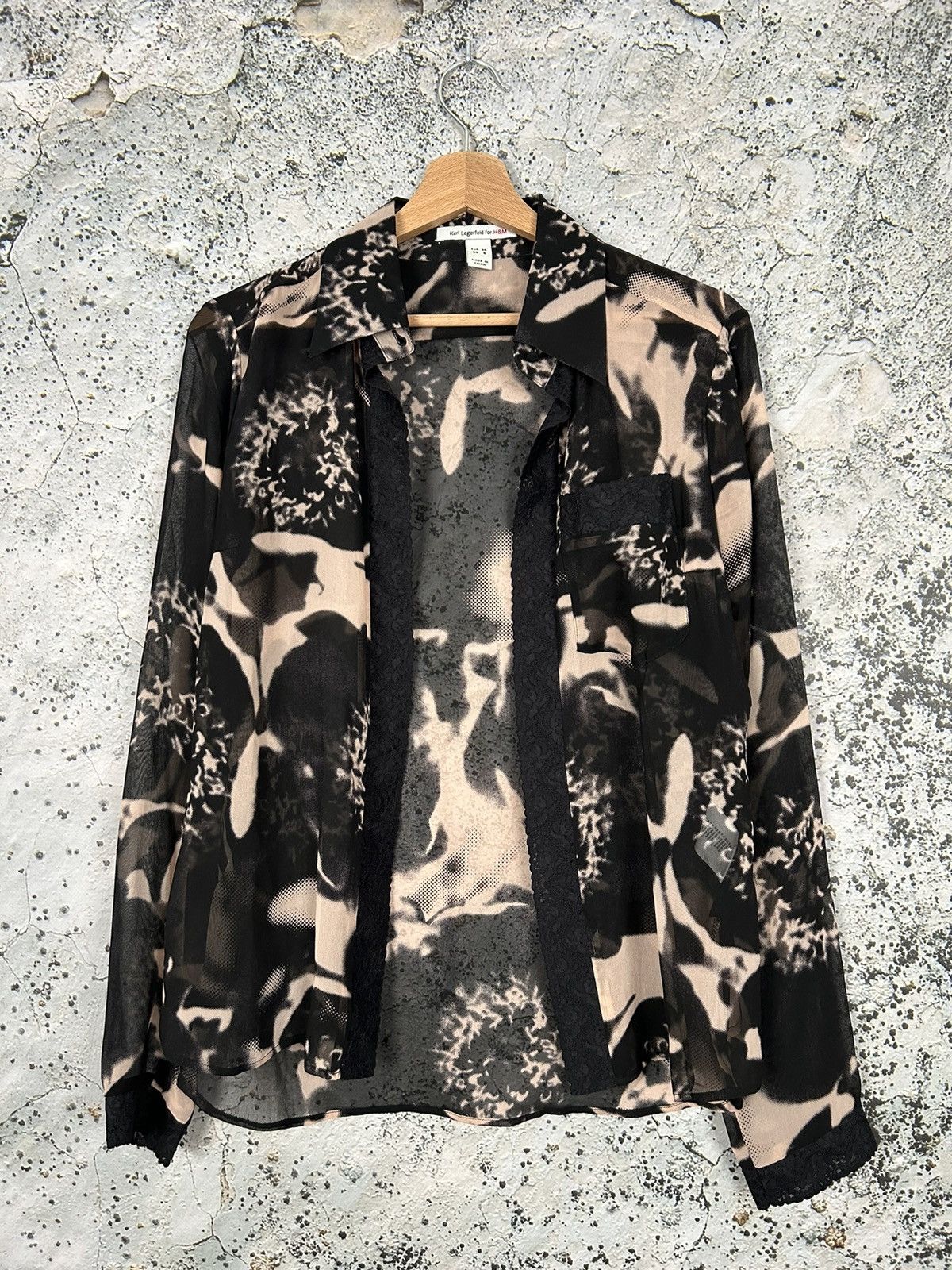 H&M Karl Lagerfeld x H&M Silk Shirt Luxury Avant-garde Rare Size S / US 4 / IT 40 - 1 Thumbnail