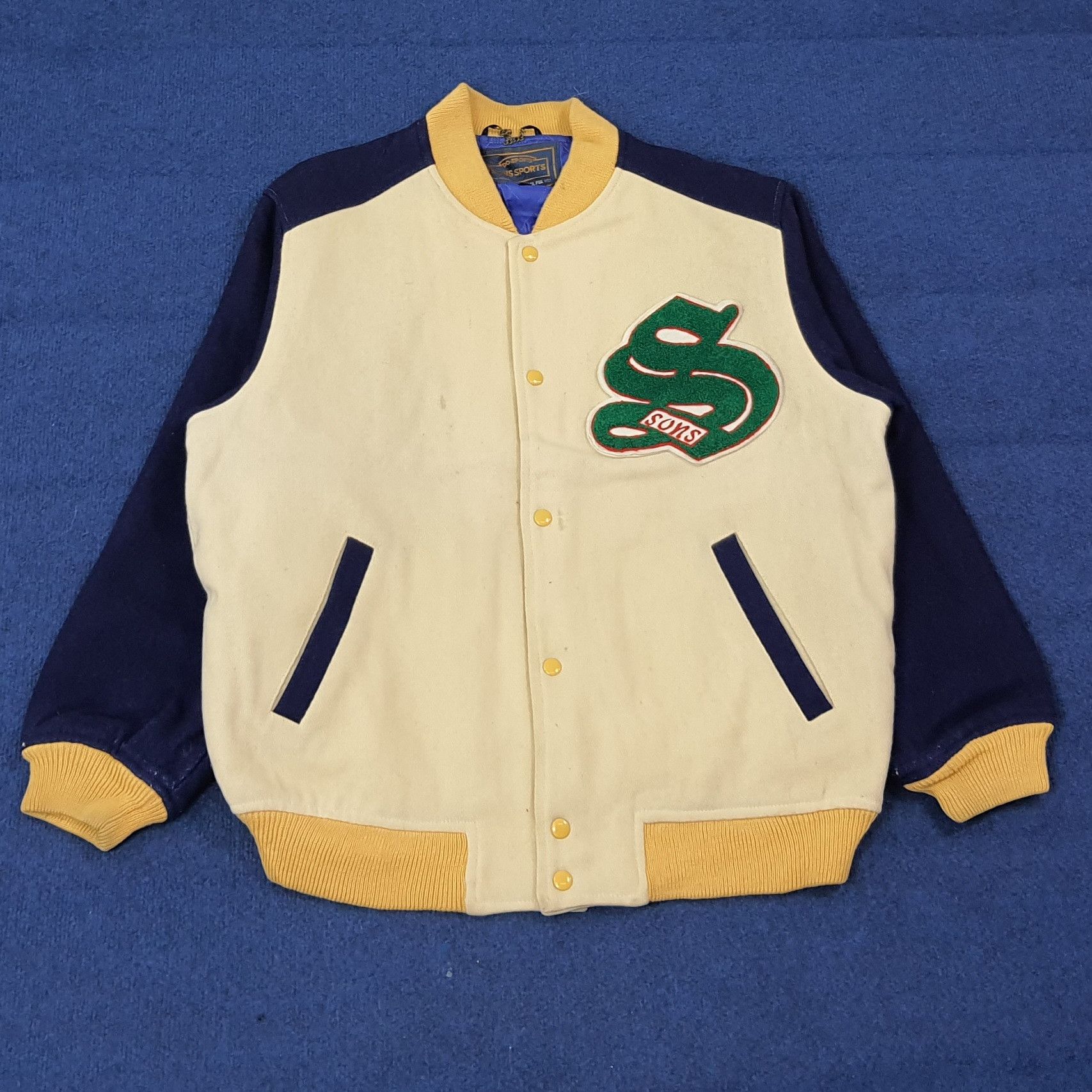 &SONS Vintage Varsity SONS Custom Skull Logo Jacket C275N25 Size US XL / EU 56 / 4 - 2 Thumbnail