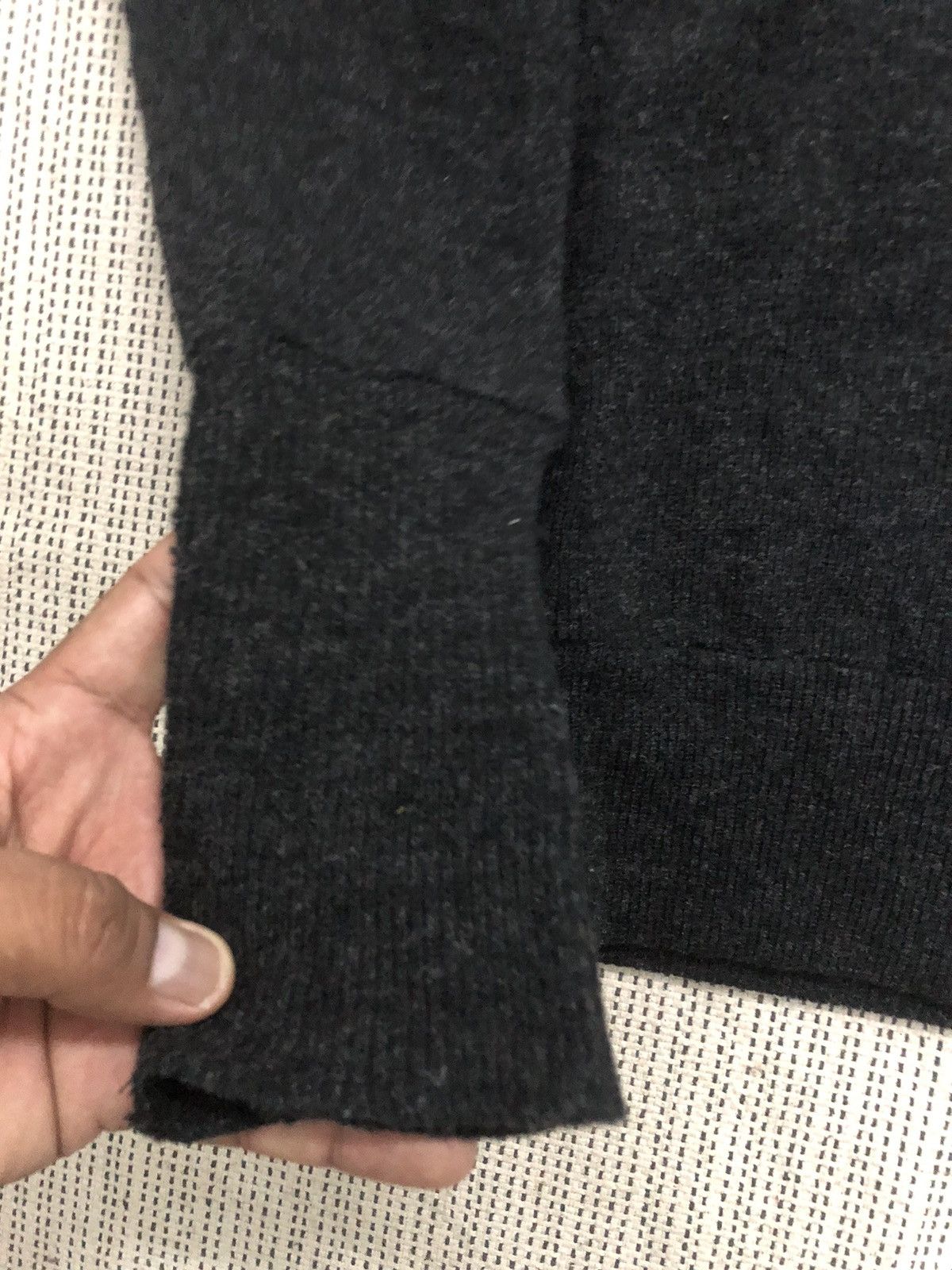 CABANE de ZUCCa × Issey Miyake × Japanese Brand CABANE DE ZUCCA BLACK KNIT SWEATER HOODED Size US M / EU 48-50 / 2 - 4 Thumbnail